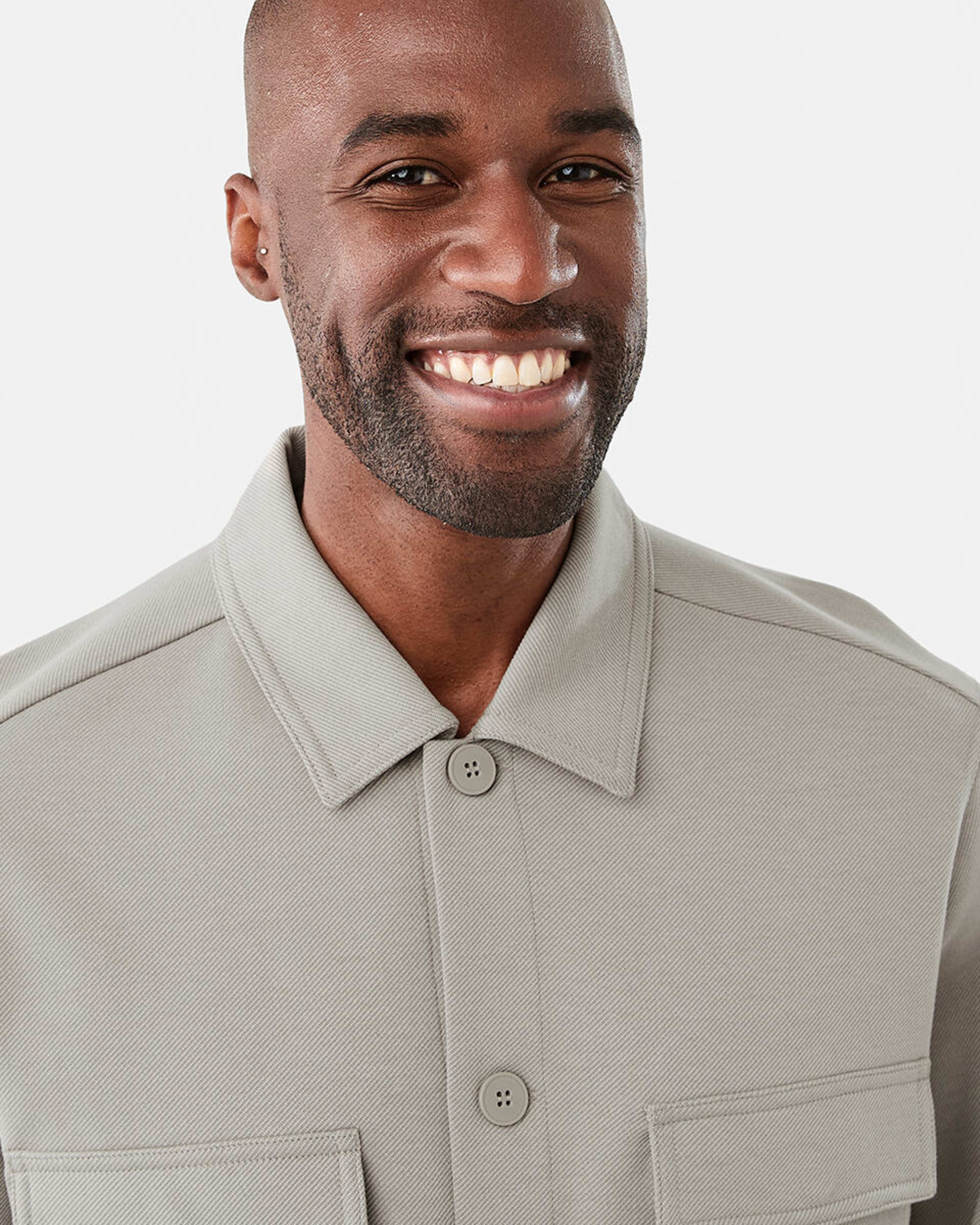 4 Long Sleeve Textured Knit Shirt Wood Smoke, 4 of 7