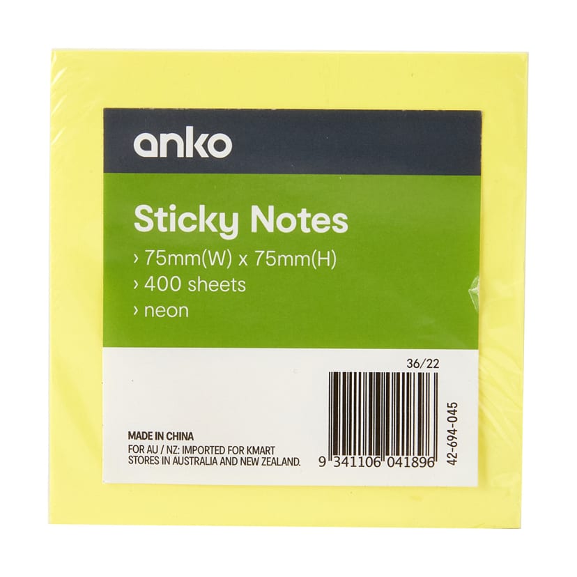 Sticky Notes Kmart