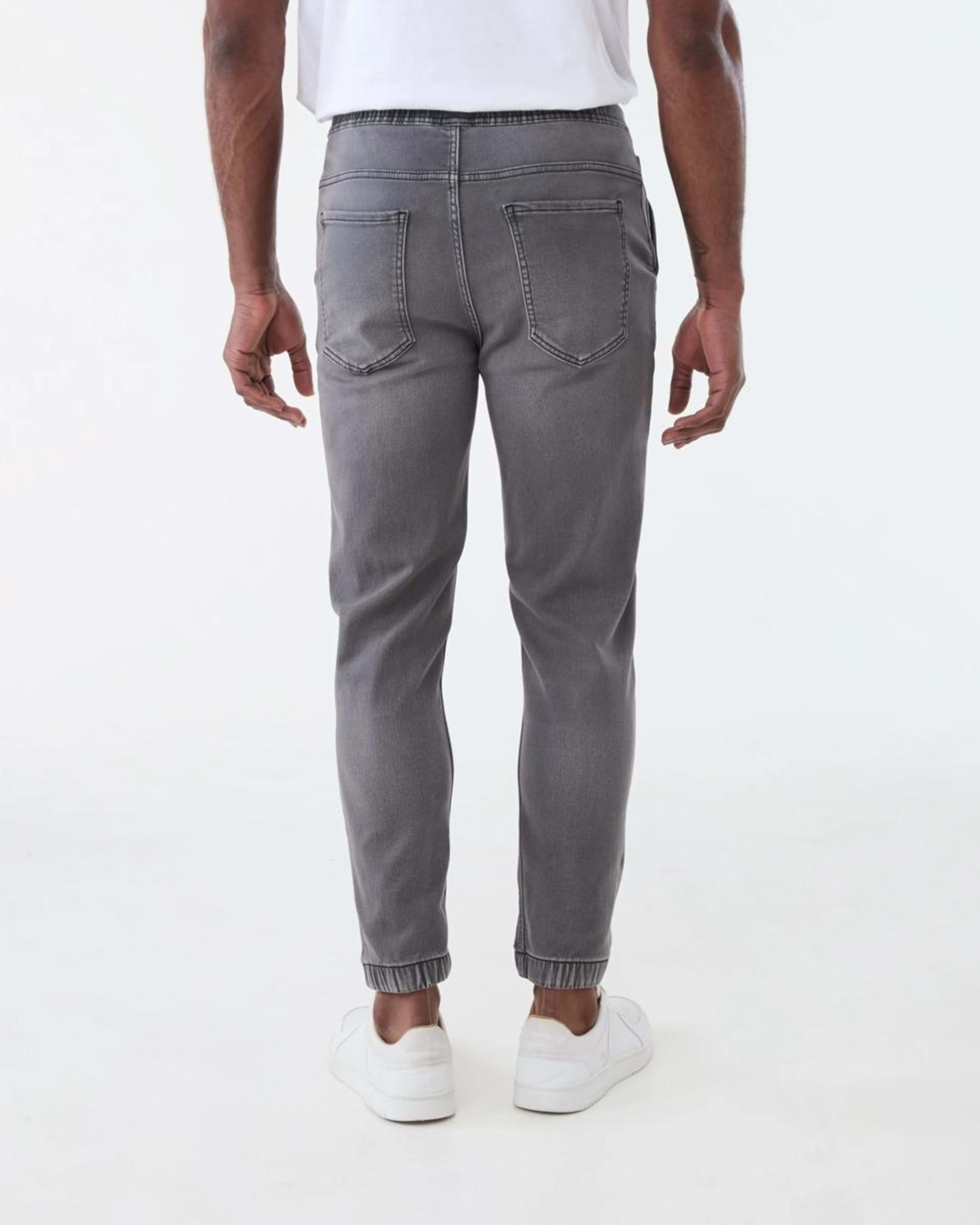 3 Cuffed Denim Joggers Gry Wash, 3 of 5