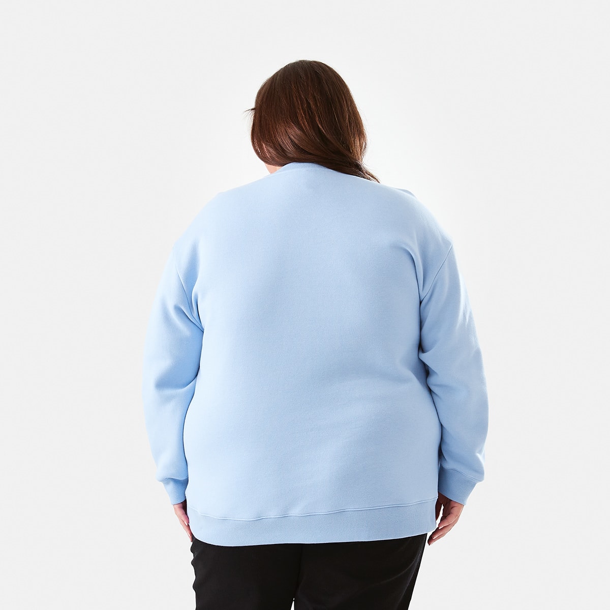 Curve Long Sleeve Crew Neck Print Sweatshirt Kmart