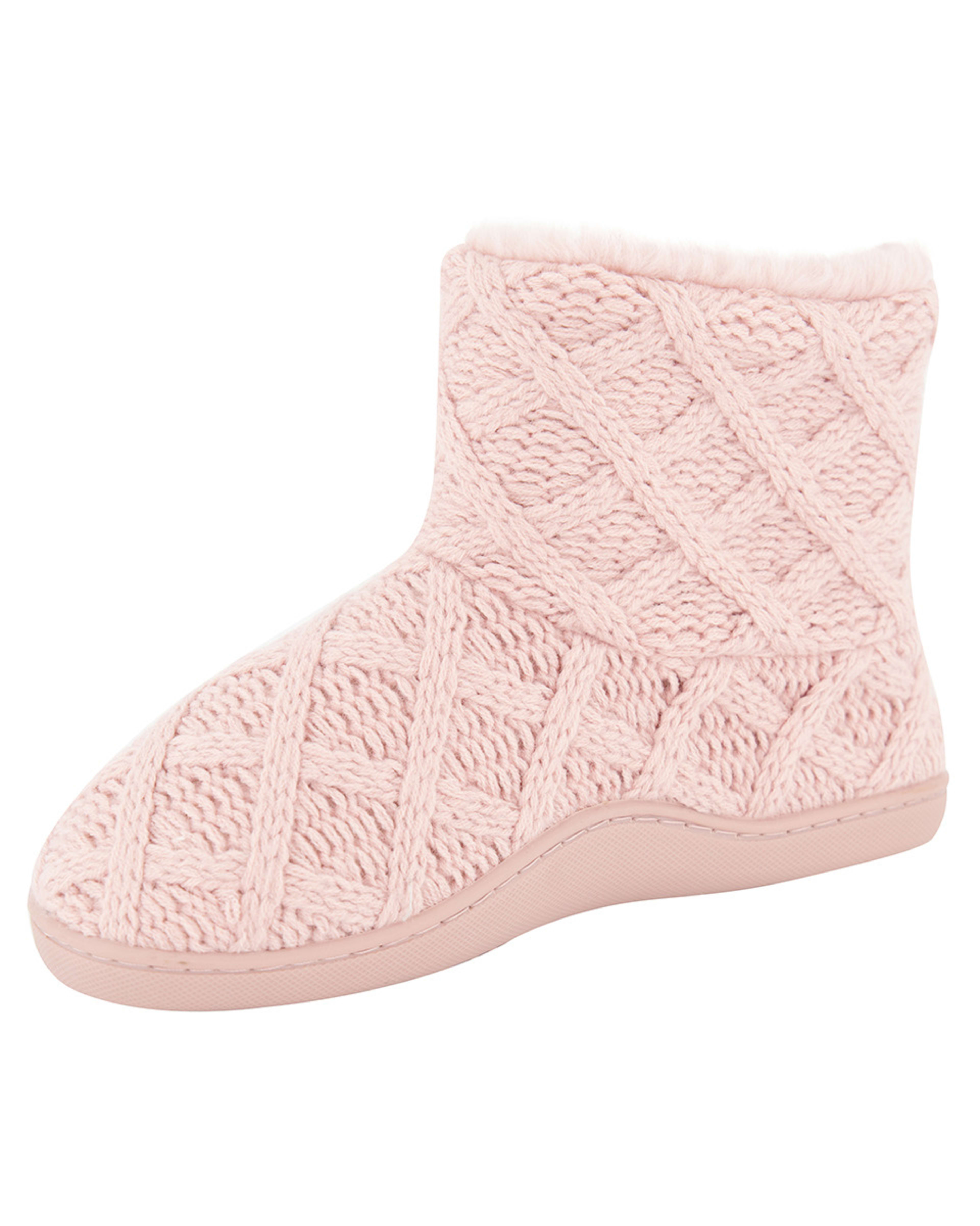 Cable Knit Hard Outsole Slipper Boots Kmart