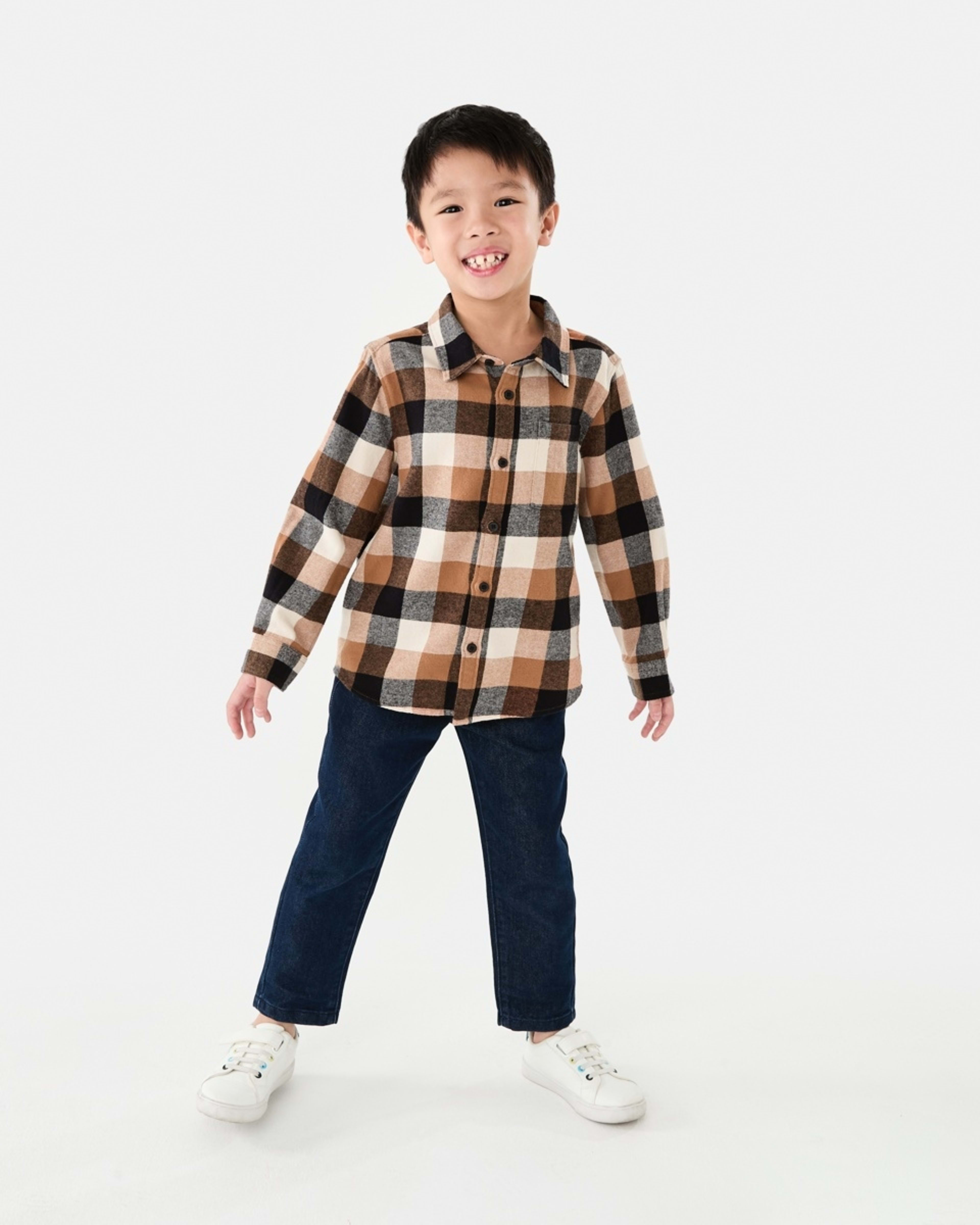 7 Yarn Dyed Flannel Shirt Three Tone Buffalo Check, 7 of 10