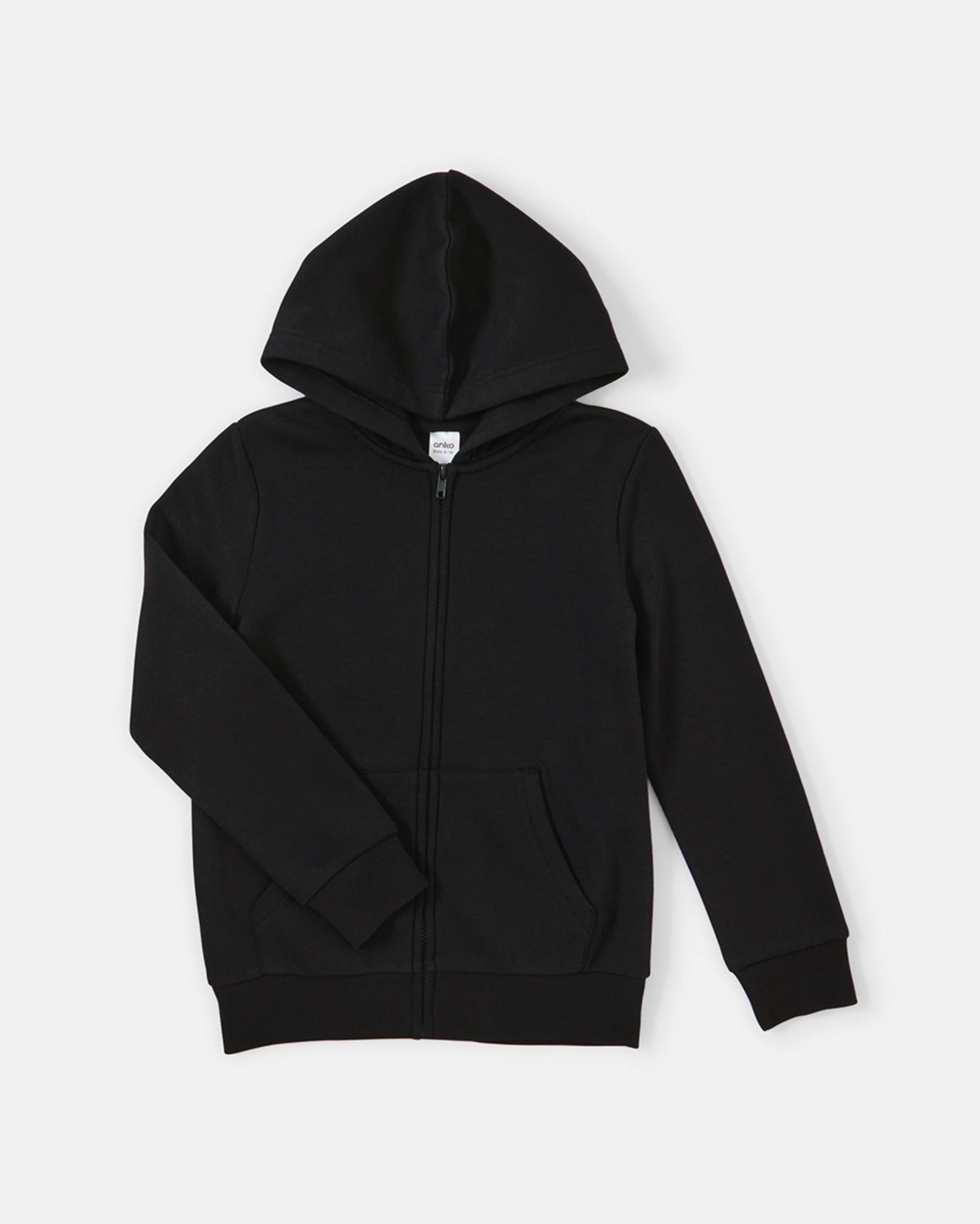 9 Basic Zip Through Hoodie Black, 9 of 10
