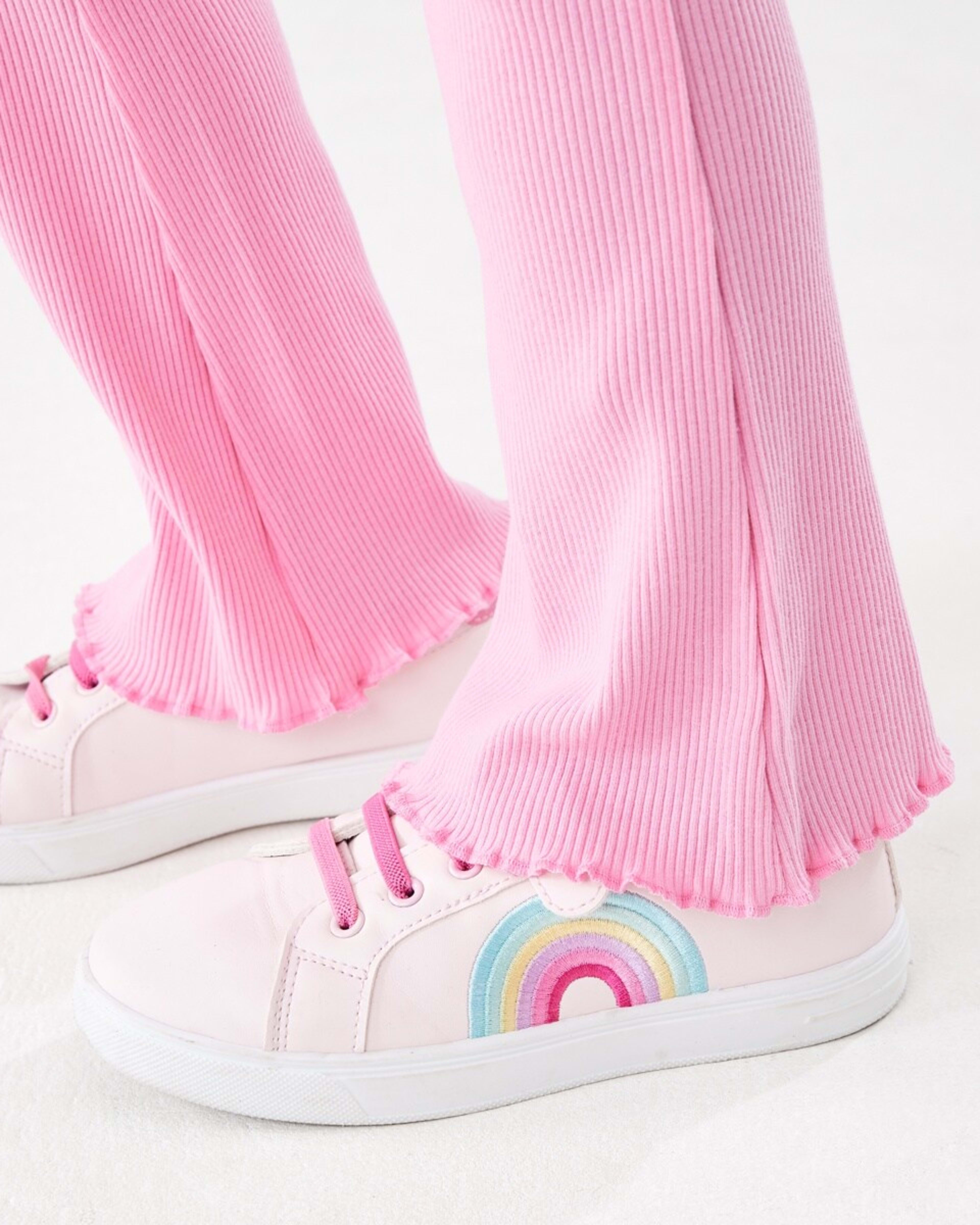 4 Rib Flare Leggings Pris Pink, 4 of 8