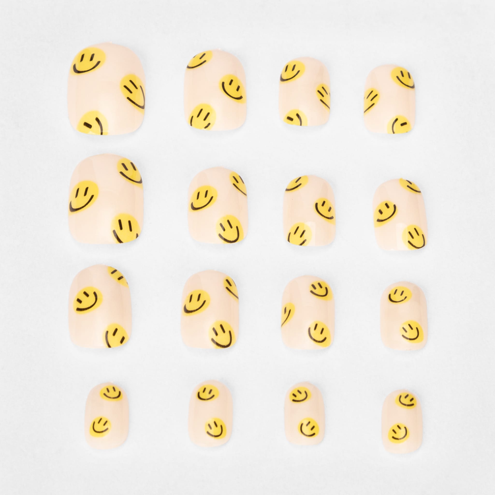 24 Pack PreGlued StickOn Nails Smiley Face Kmart