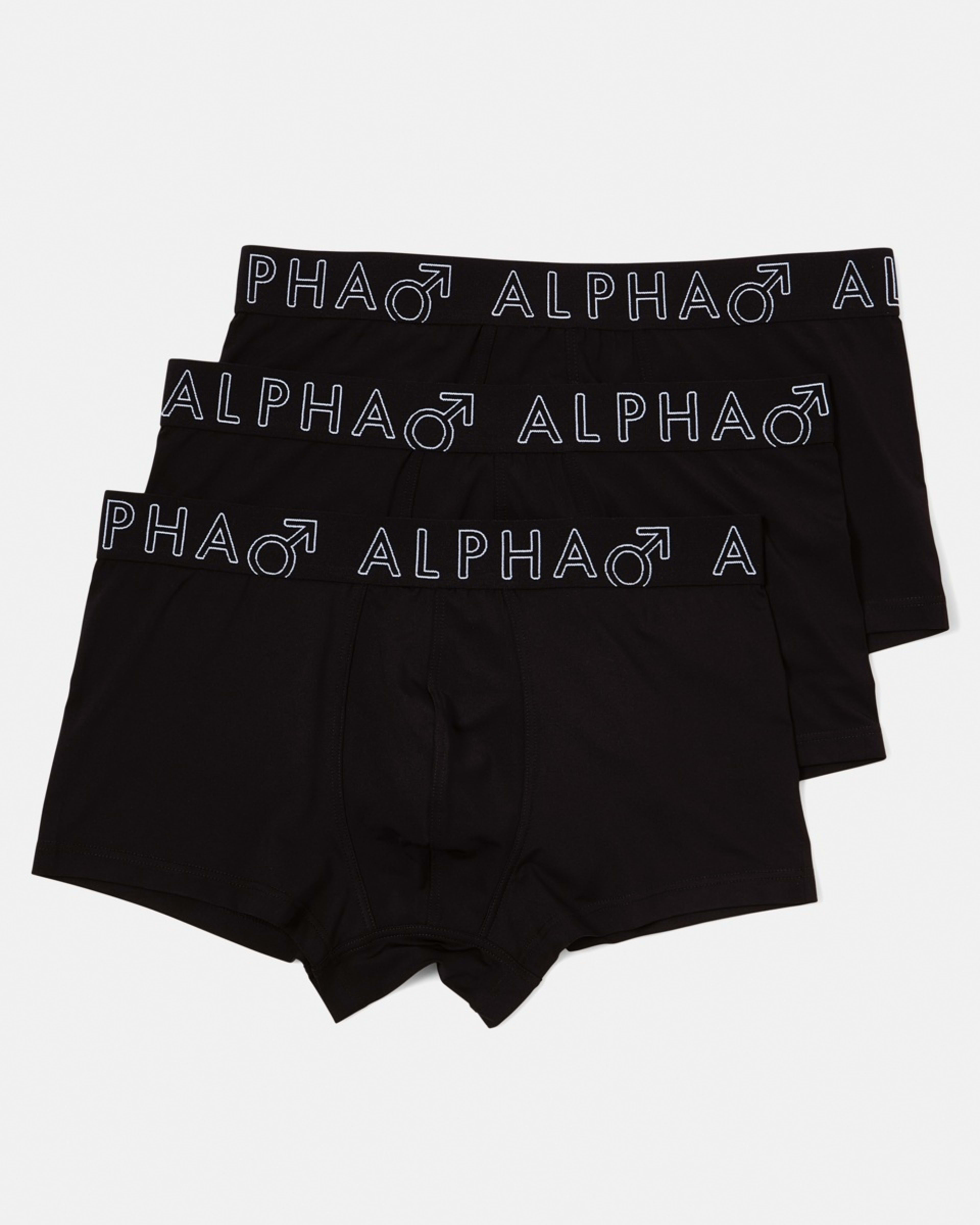 1 3 Pack Microfibre Trunks ALL BLACK, 1 of 5