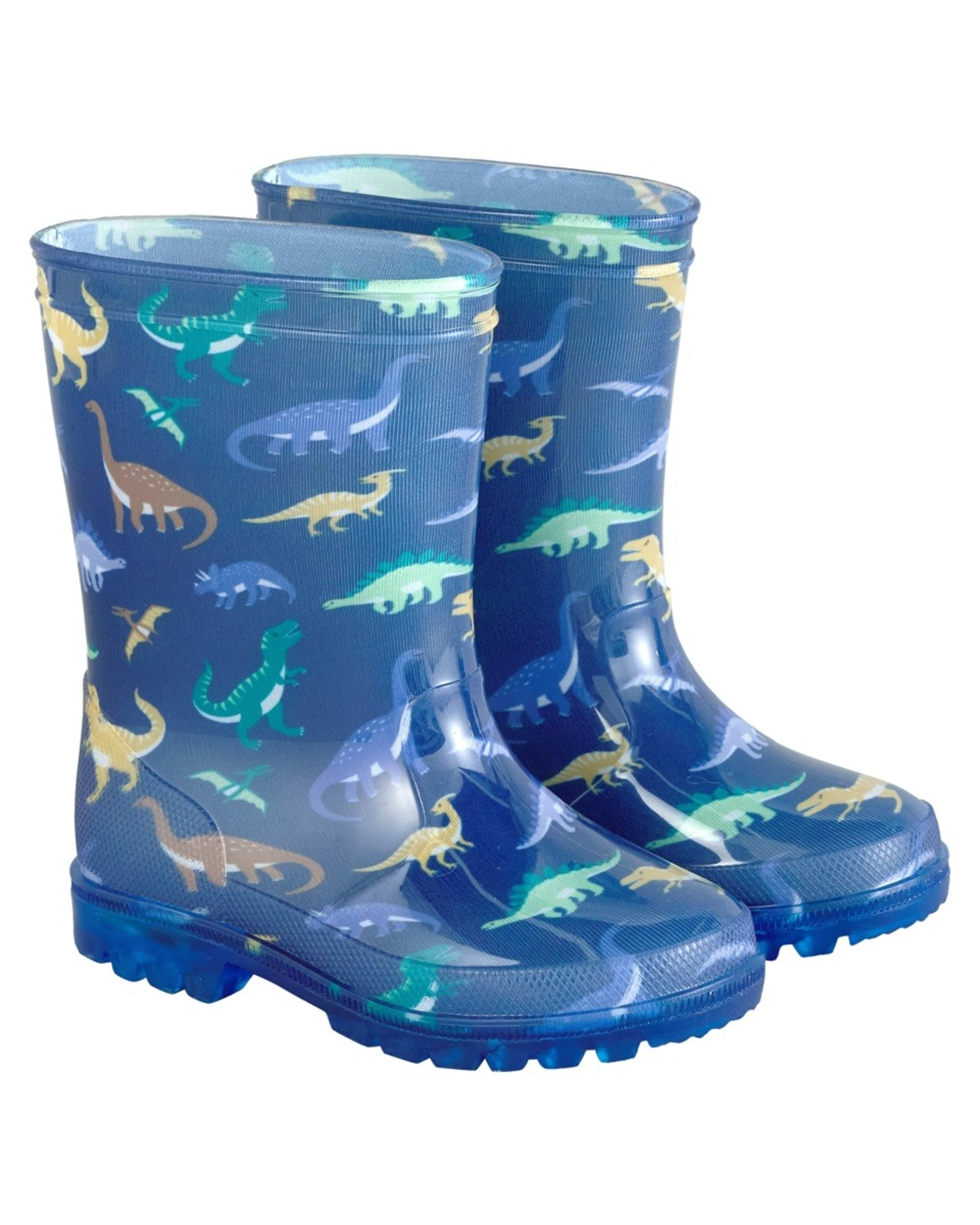 2 Junior Light Up Rainboots Blue, 2 of 6