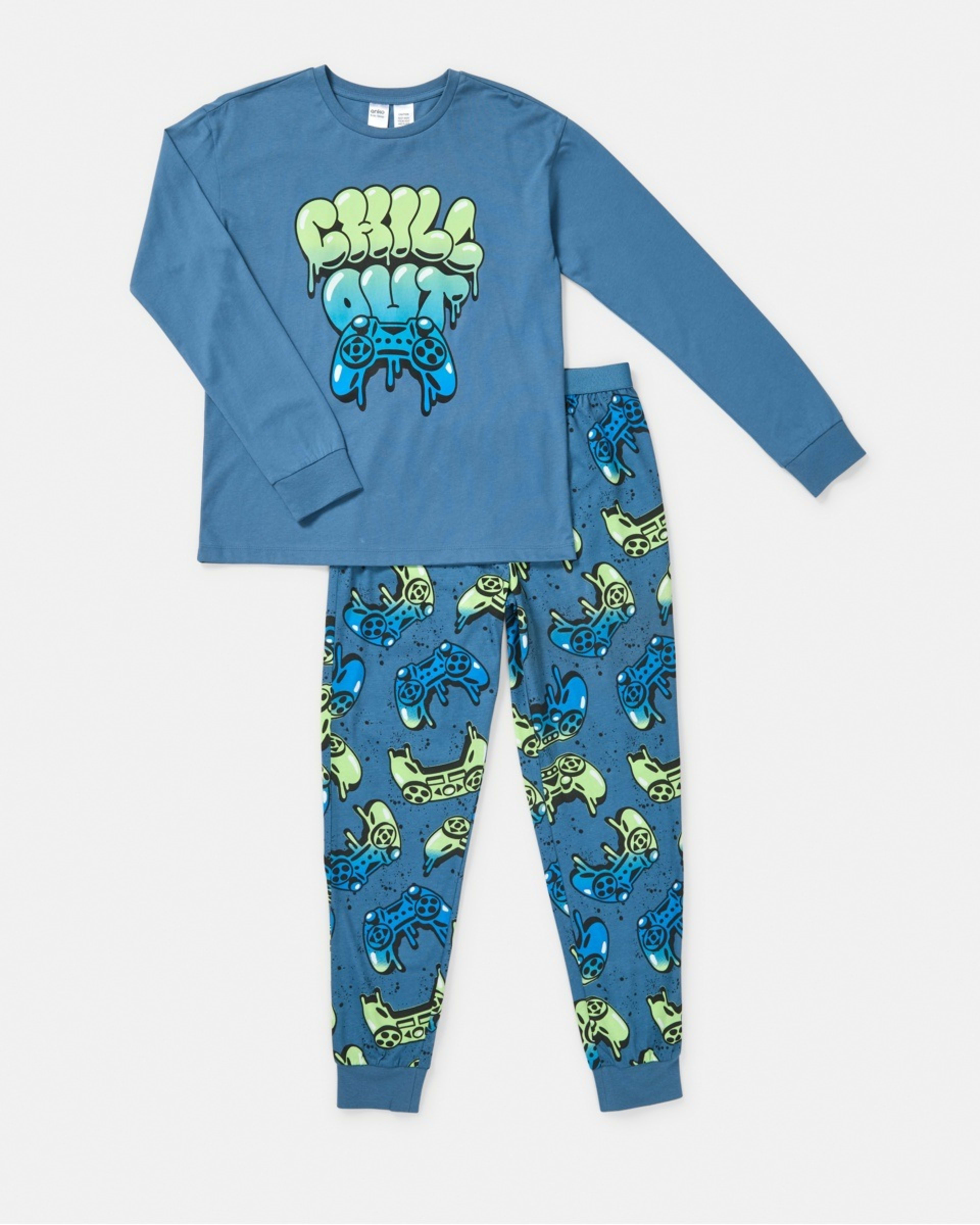 5 Jersey Pyjama Set Chill Out Blue, 5 of 8