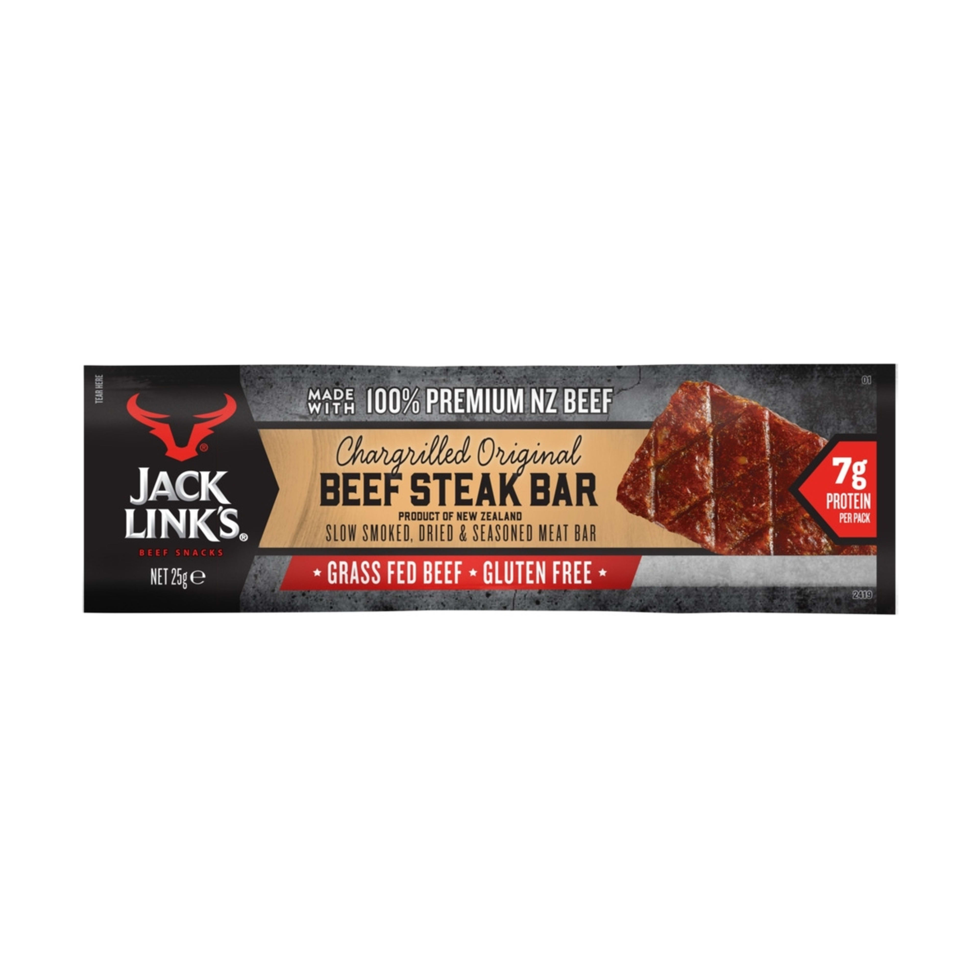1 Jack Links Chargrilled Original Beef Steak Bar 25g