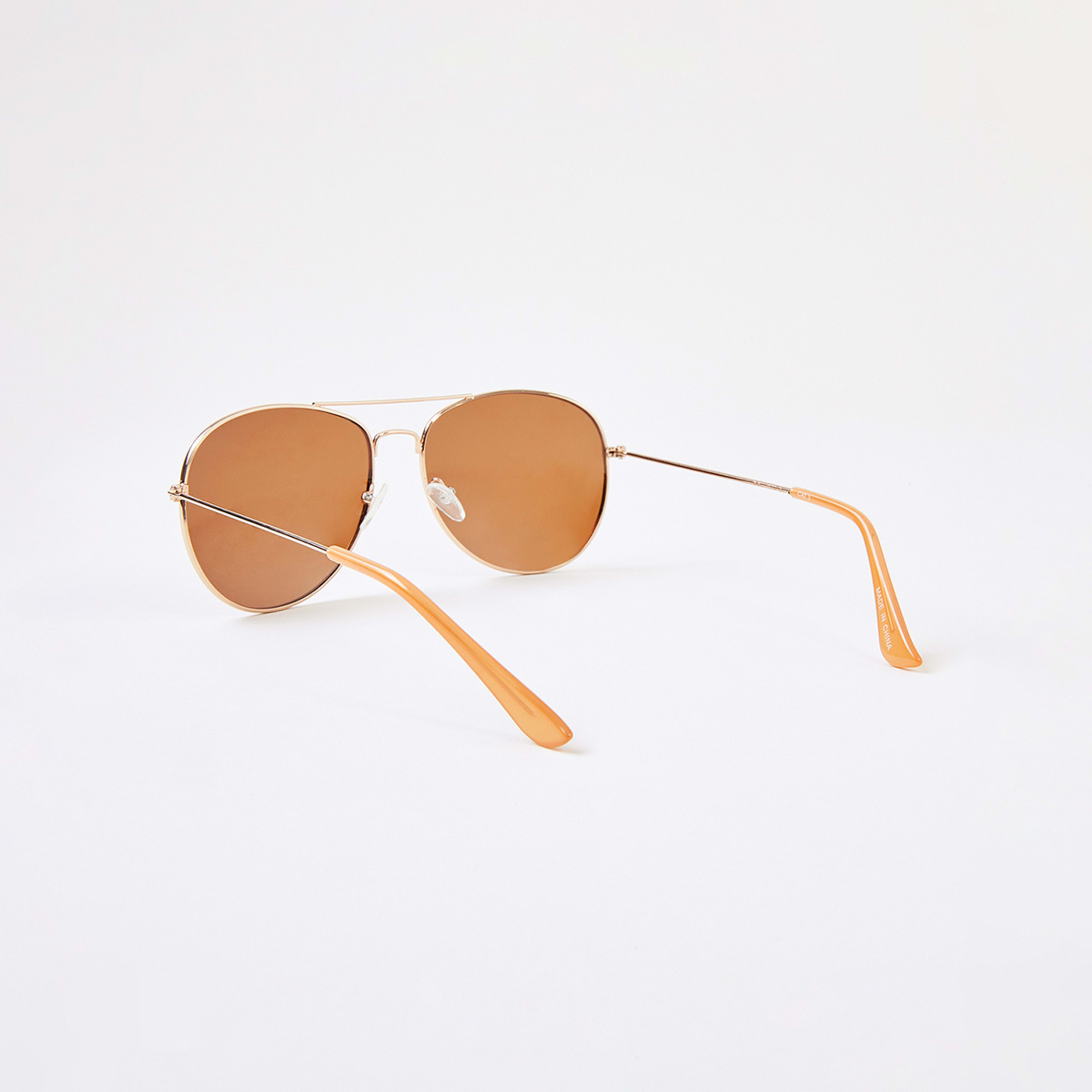 2 Wire Framed Polarised Sunglasses Rose Gld, 2 of 6