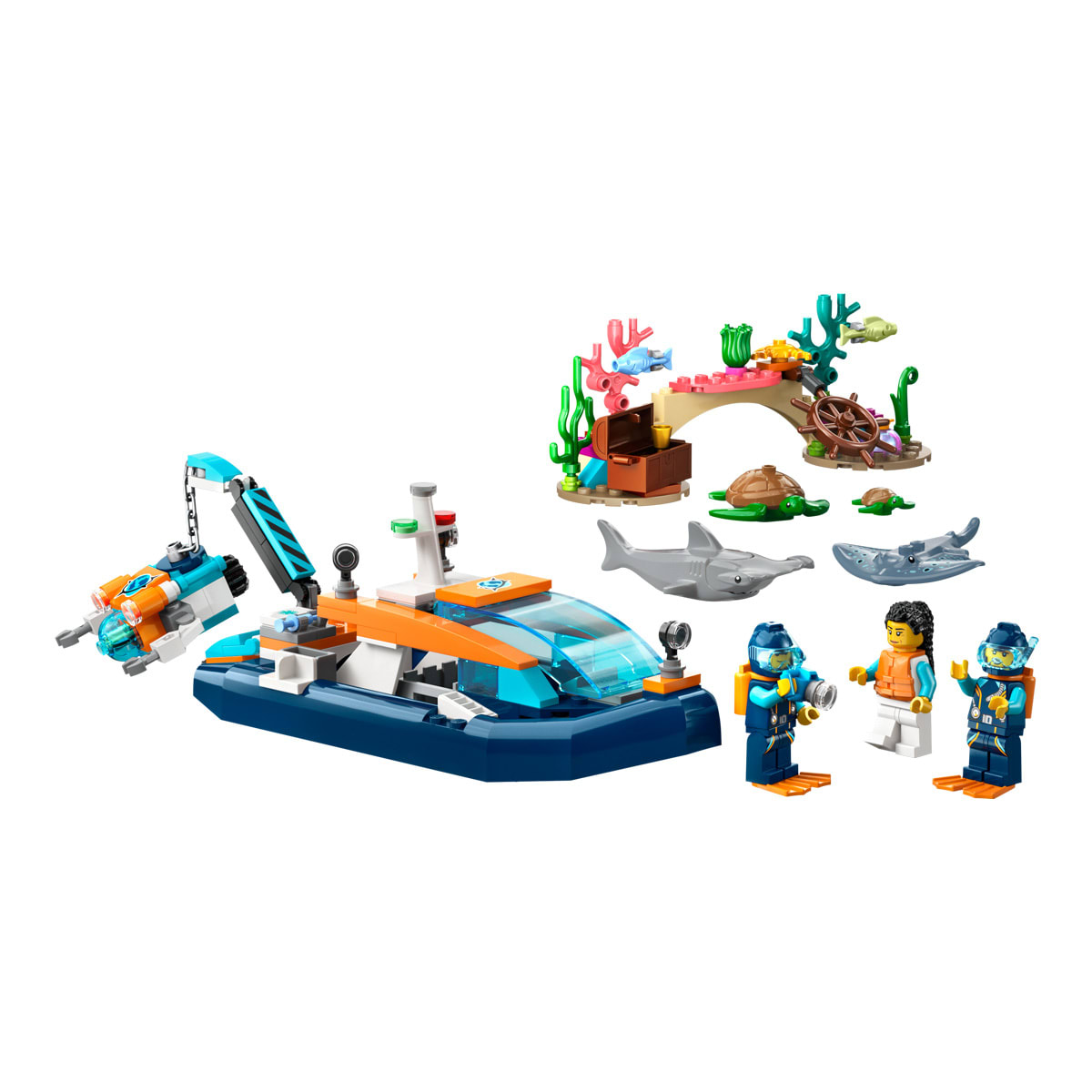LEGO City Exploration Explorer Diving Boat 60377 Kmart