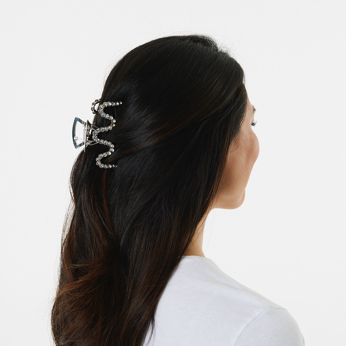 Silver Tone Diamante Spikey Claw Hair Clip Kmart