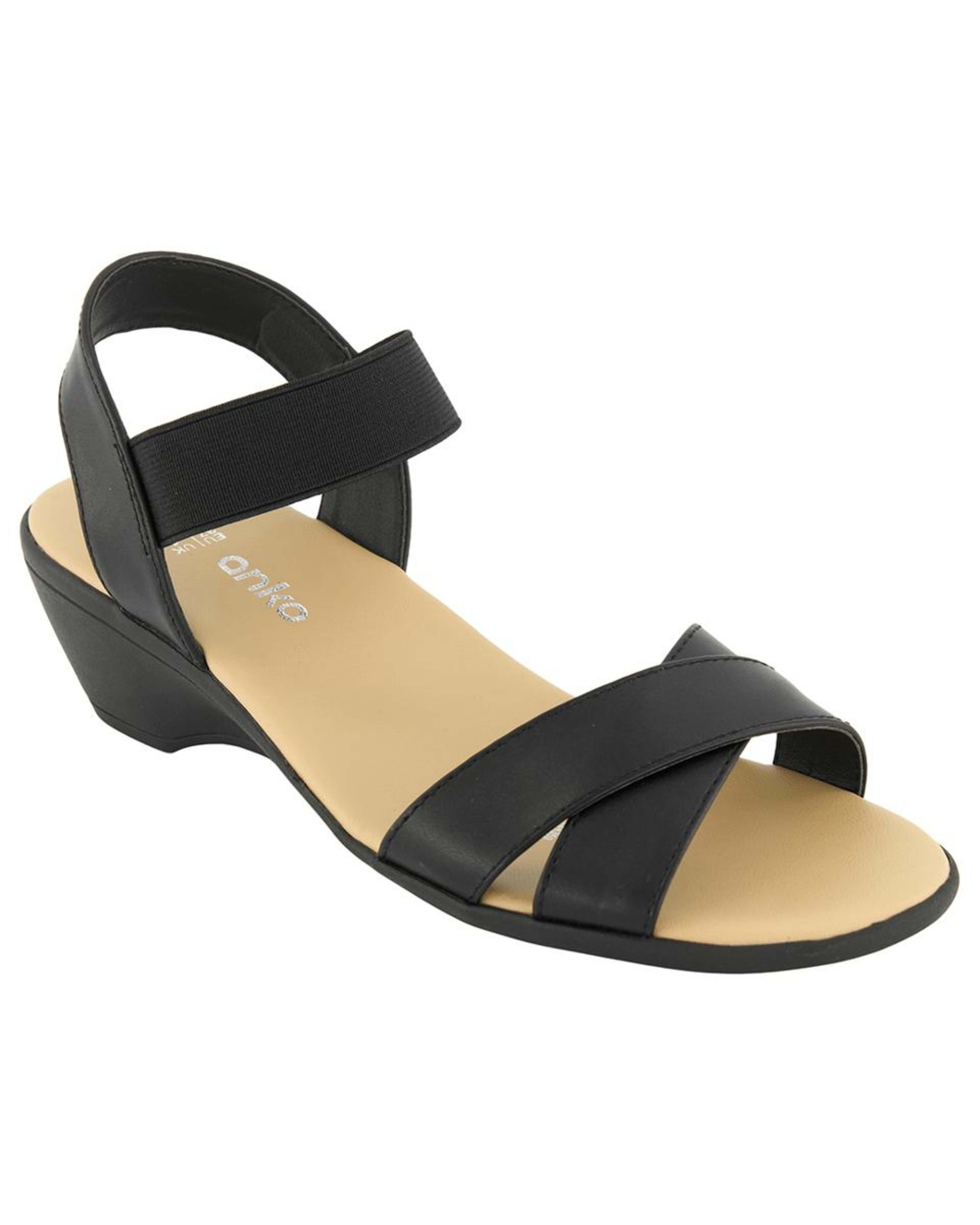 Low Wedge Elastic Upper Sandals Kmart