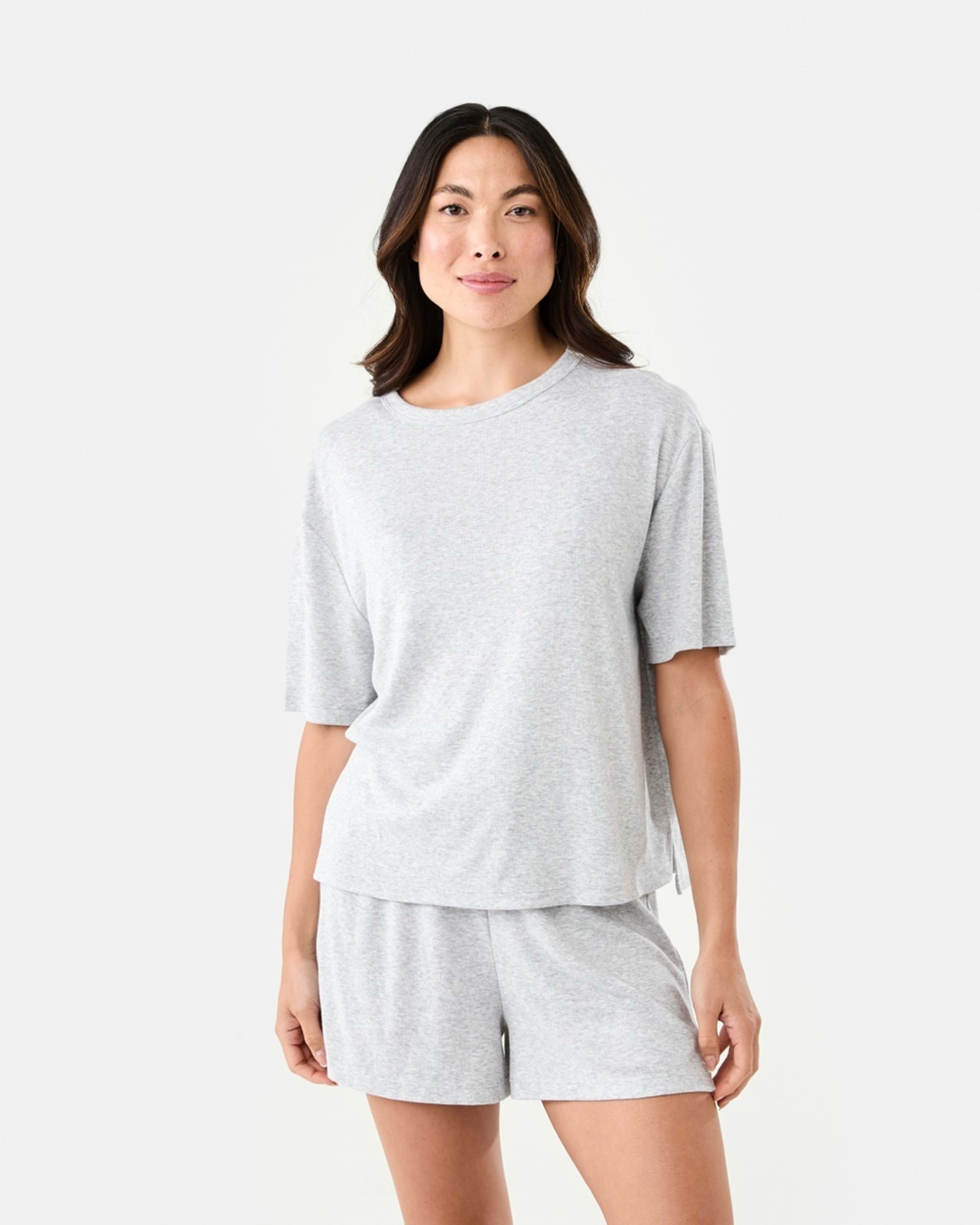7 Rib Comfort T-shirt Slvr Marle, 7 of 7