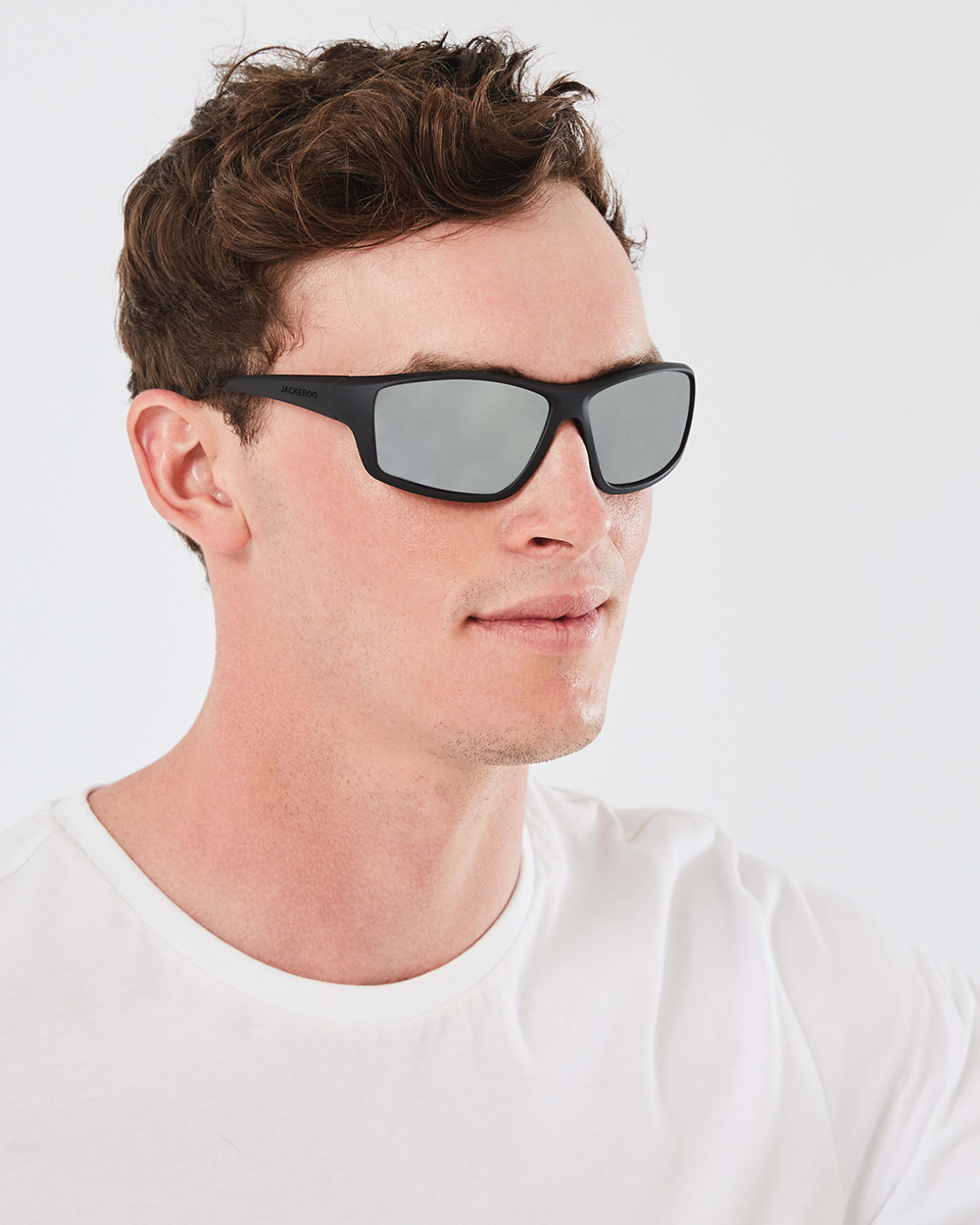 5 Polarised Jackaroo Sunglasses Mirror Black, 5 of 7