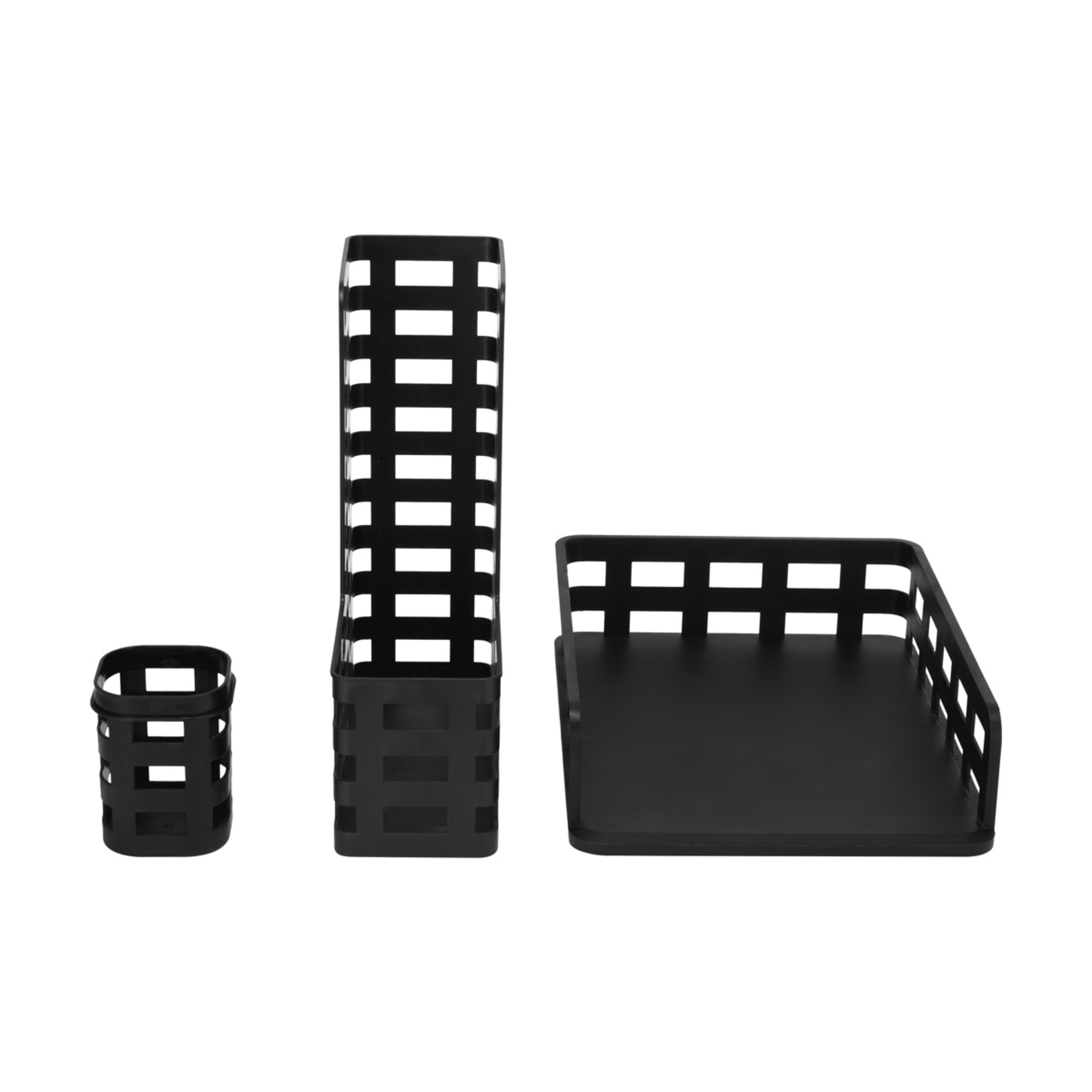 1 3 Piece Desk Set - Black, 1 of 7