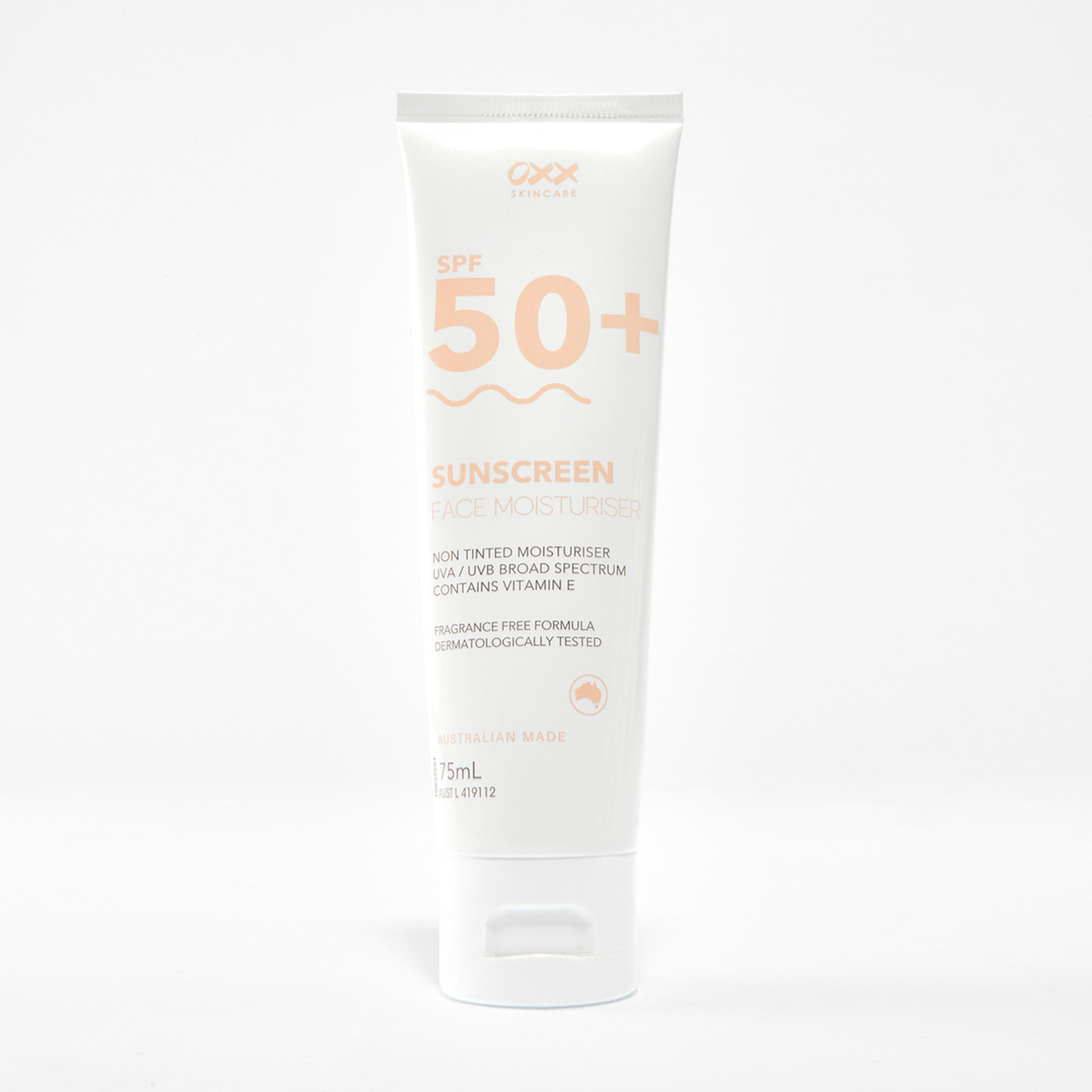 1 OXX Skincare SPF 50+ Face Moisturiser and Sunscreen 75ml - Vitamin E