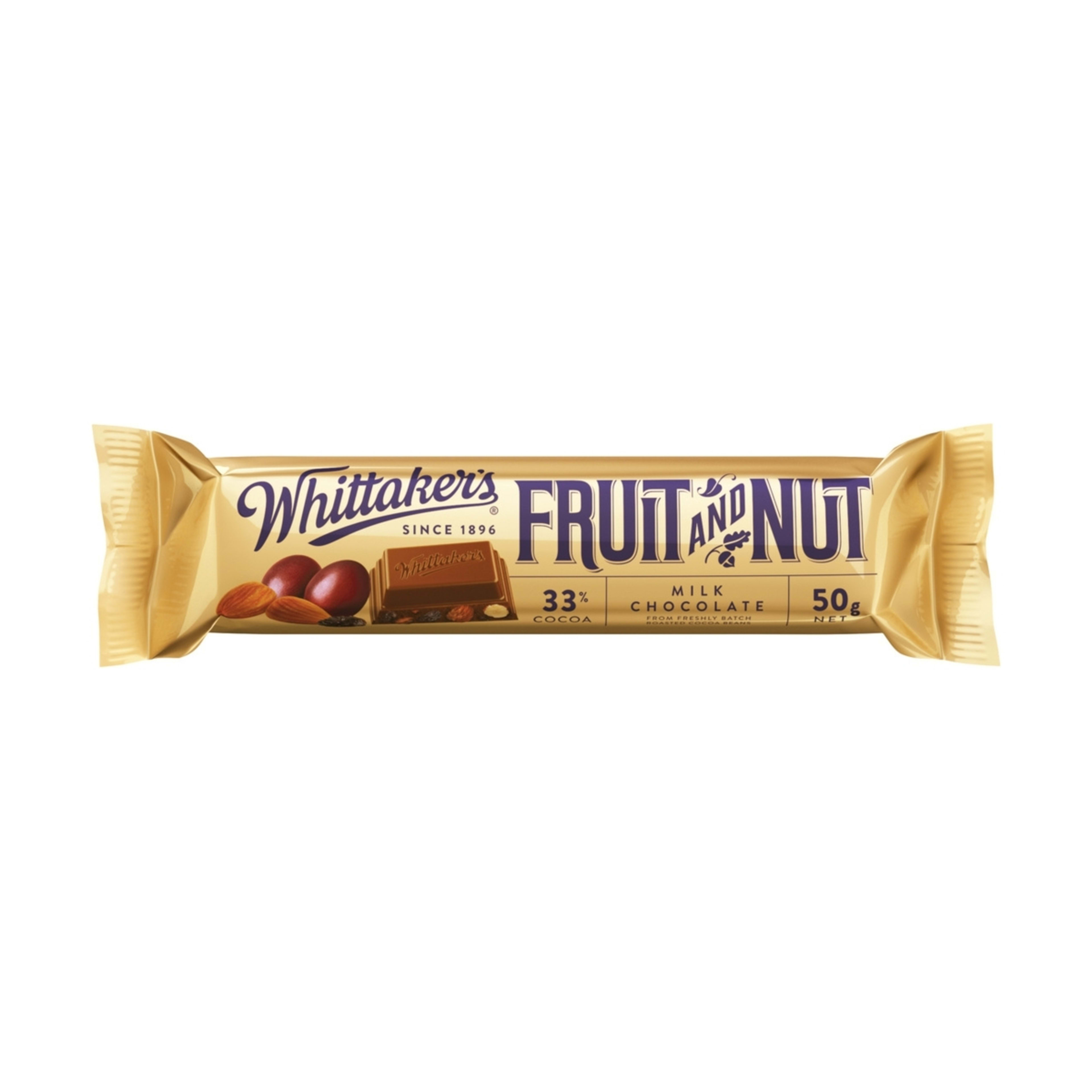1 Whittaker's Fruit and Nut Chunk Bar 50g