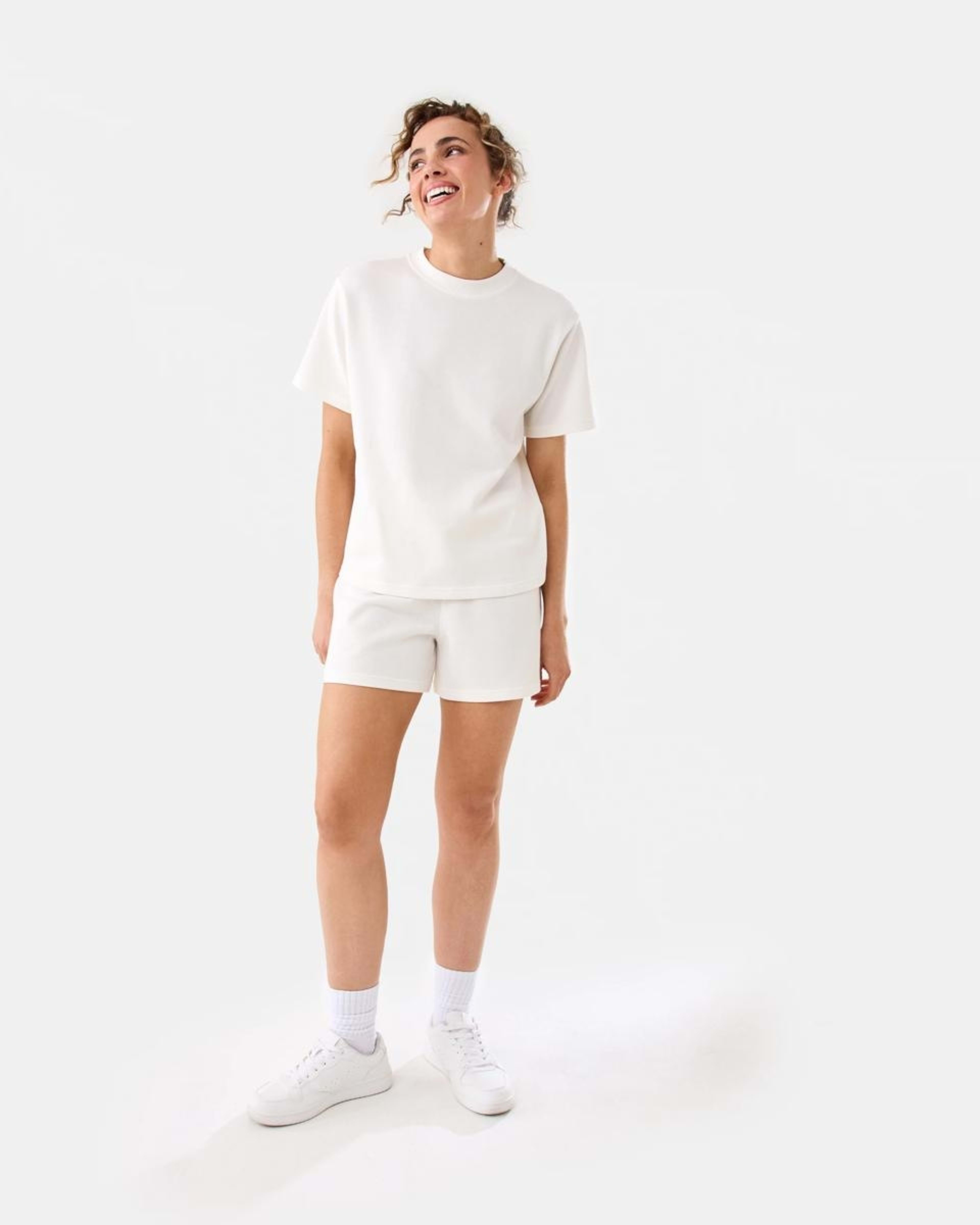 2 Active Womens Terry T-shirt EGRET WHITE, 2 of 7