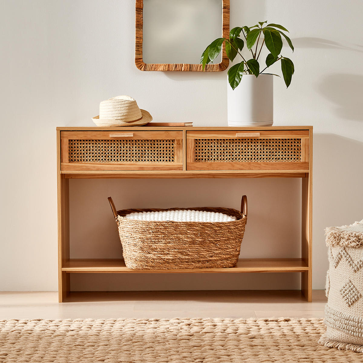 Kmart side table deals rattan