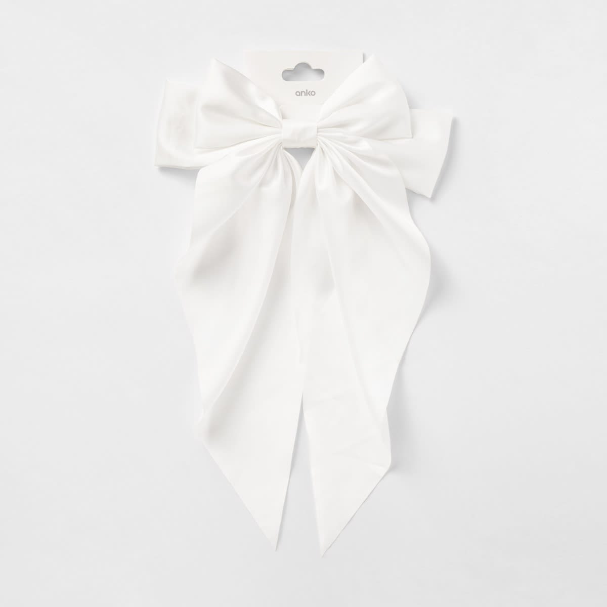 White Barrette Large Bow Hair Clip Kmart NZ
