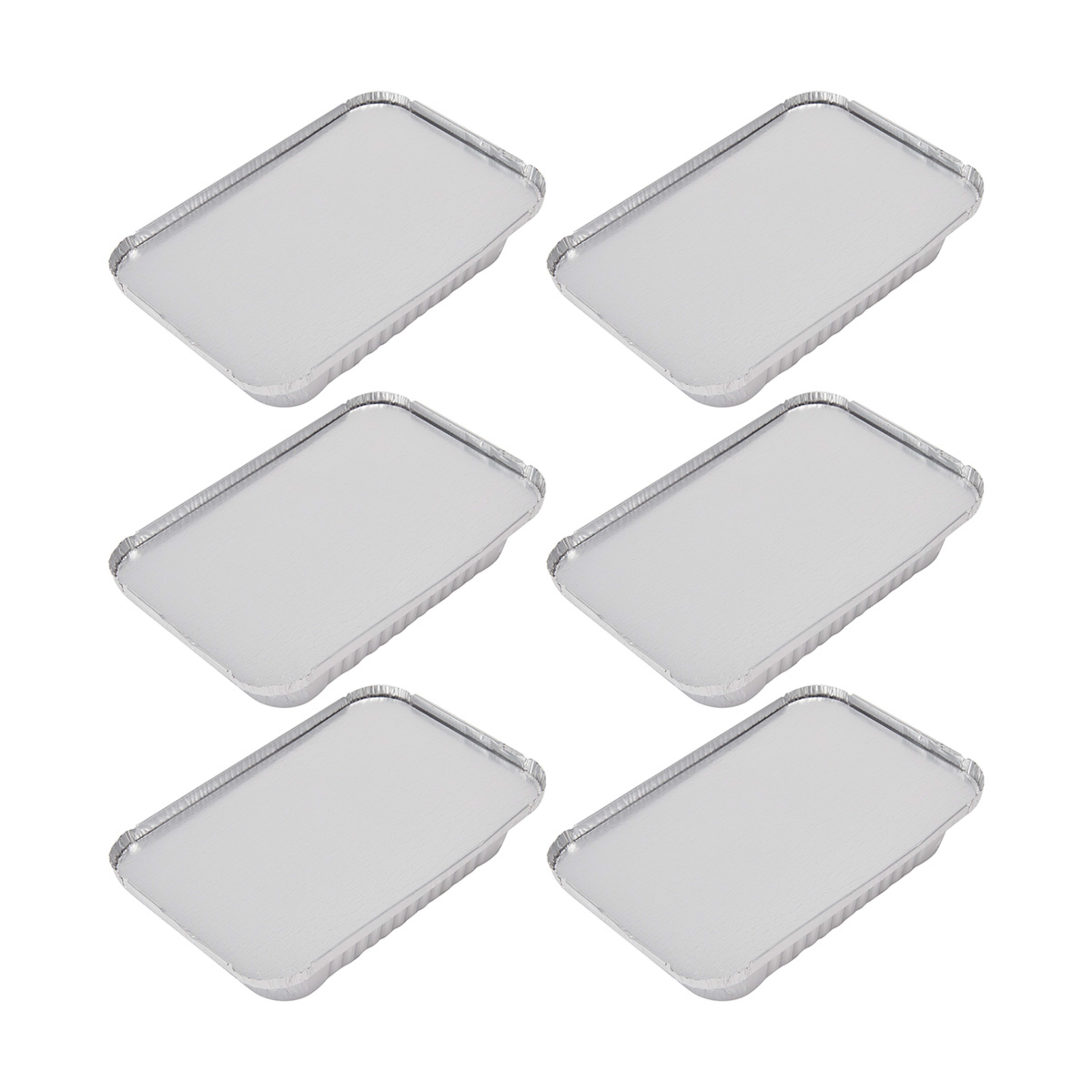 6 Pack Aluminium Baking Trays with Lids Kmart