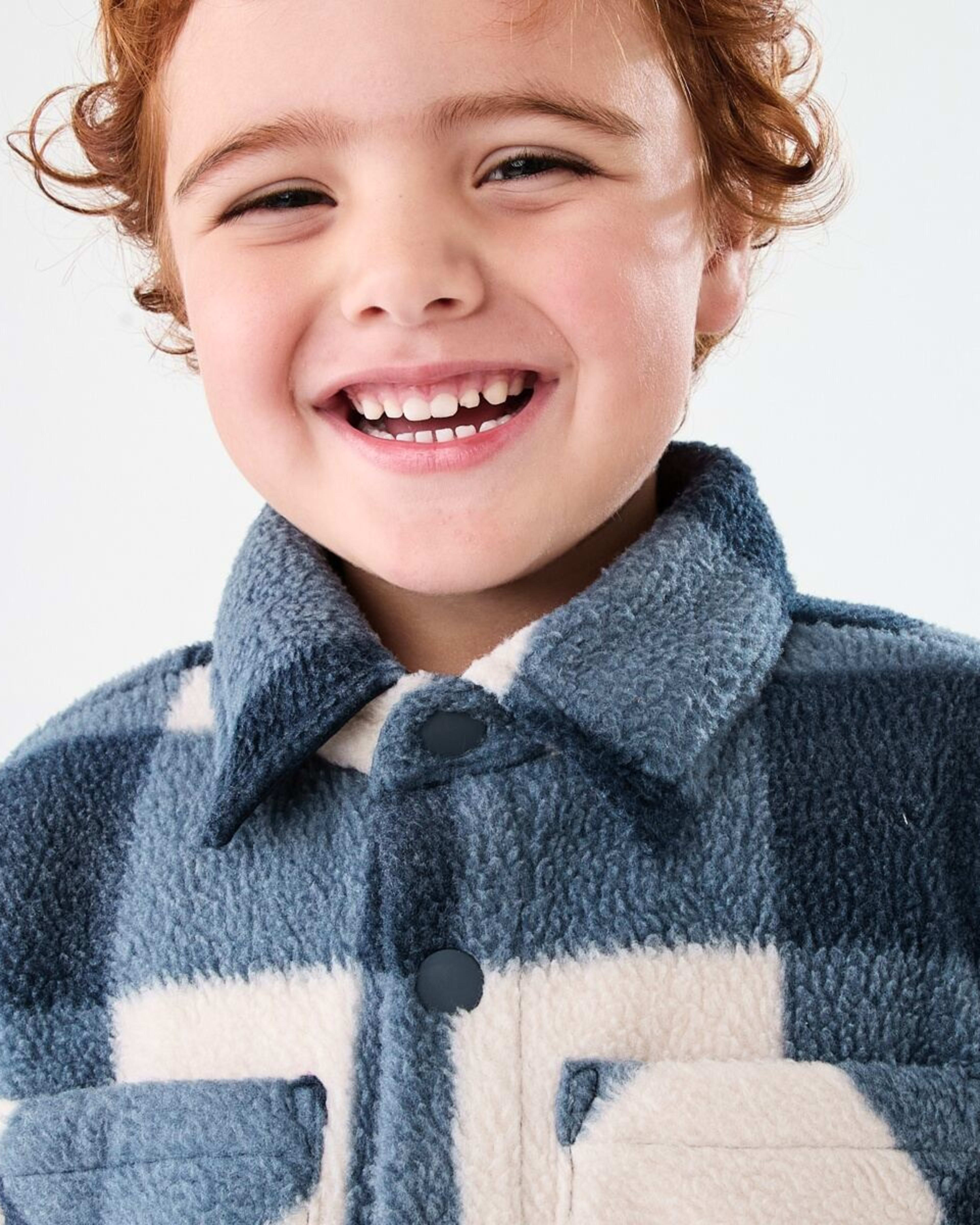 4 Cosy Shacket Square Check Ecru, 4 of 8