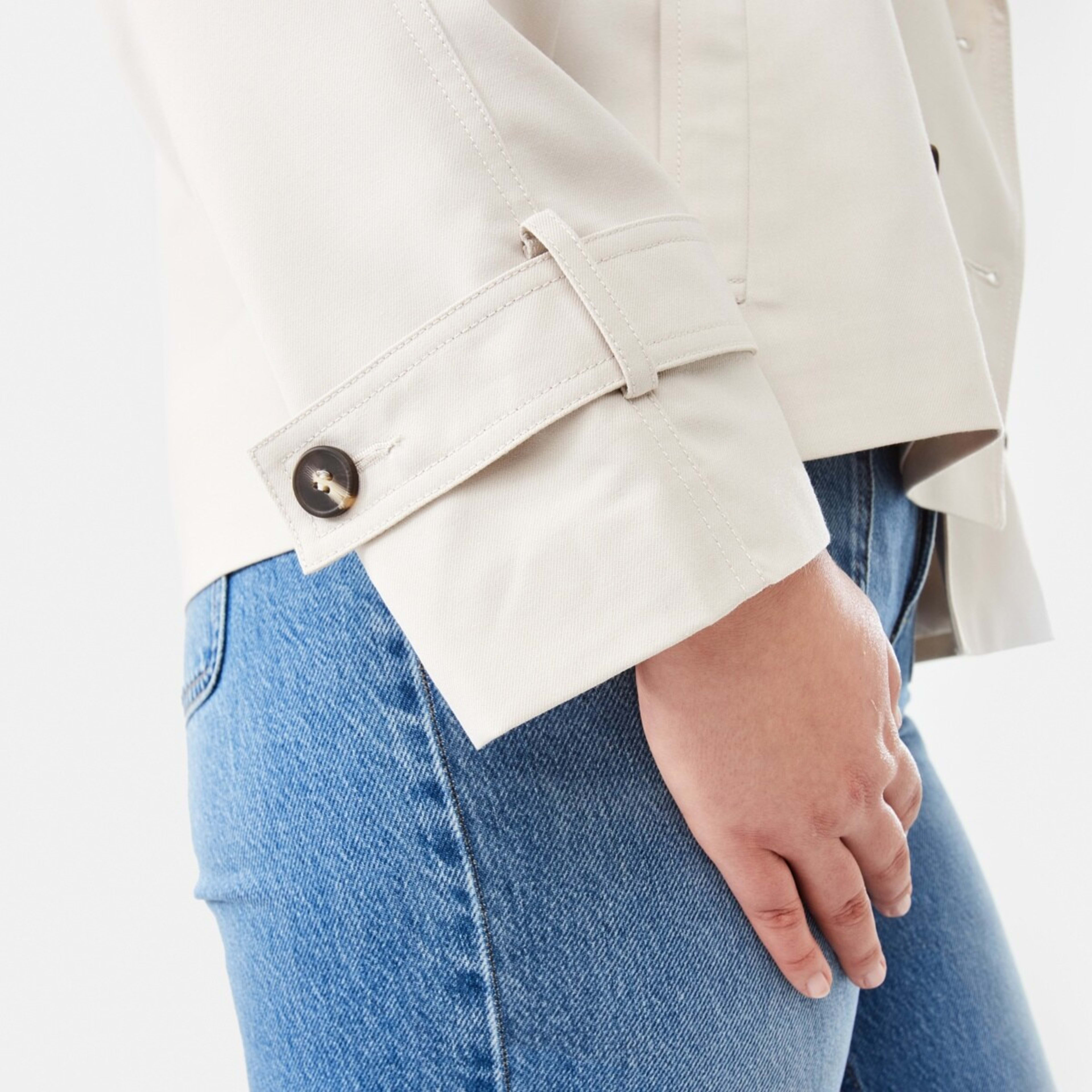 9 Crop Trench Coat Ecru, 9 of 10
