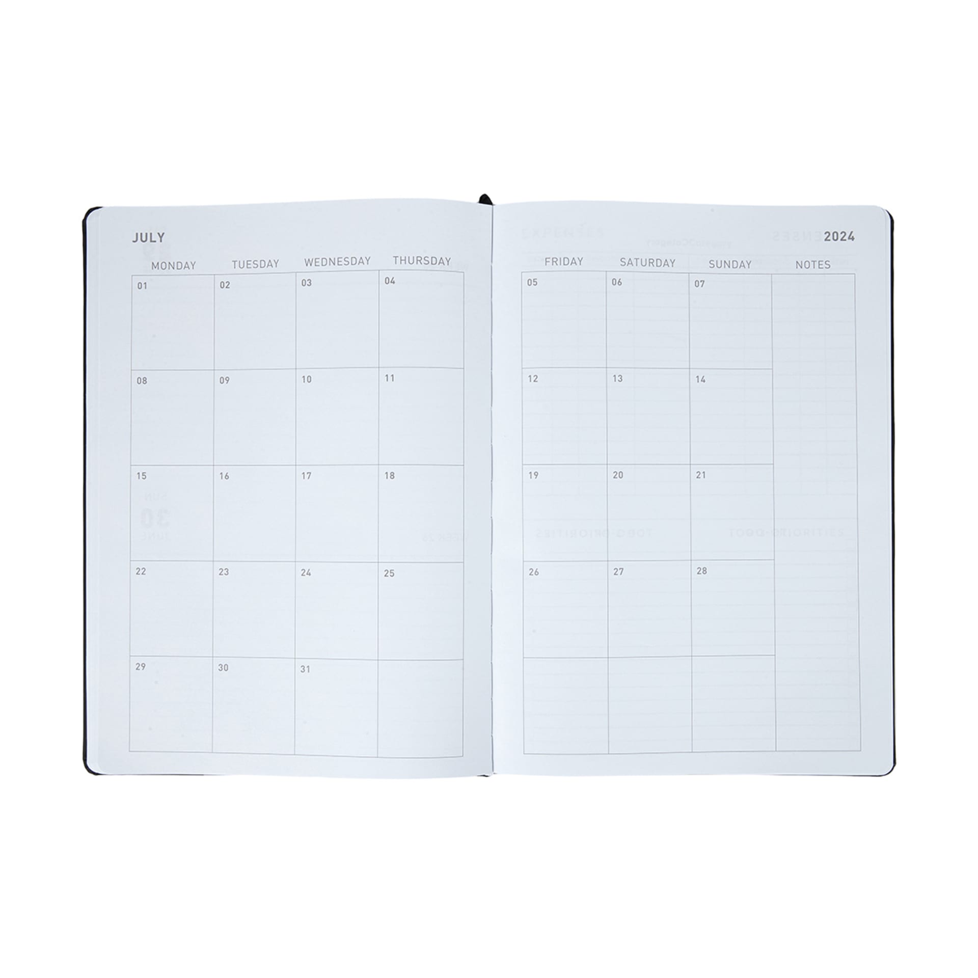 2024 A4 Daily Diary Black Kmart