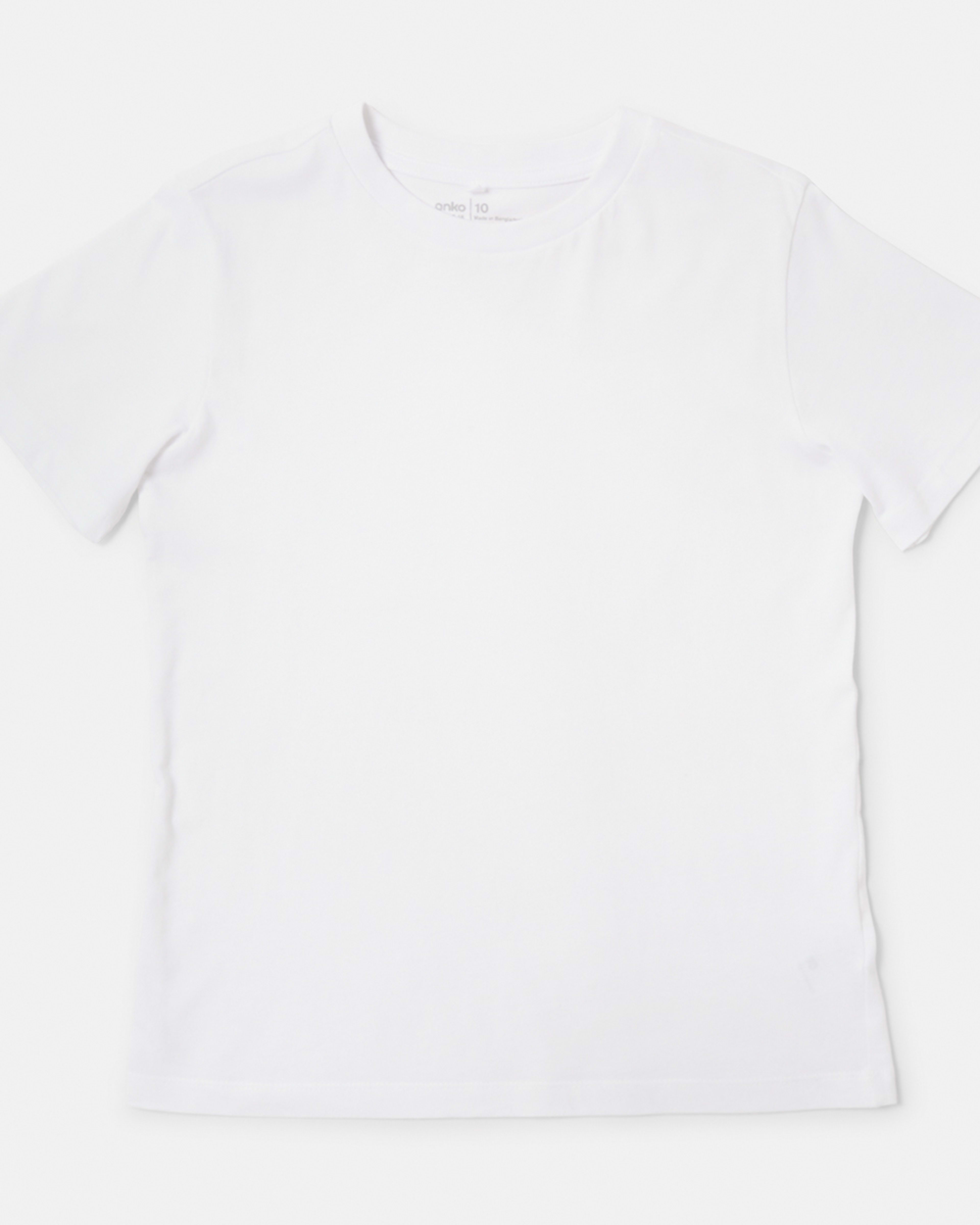 7 Short Sleeve Plain T-shirt WHITE, 7 of 7