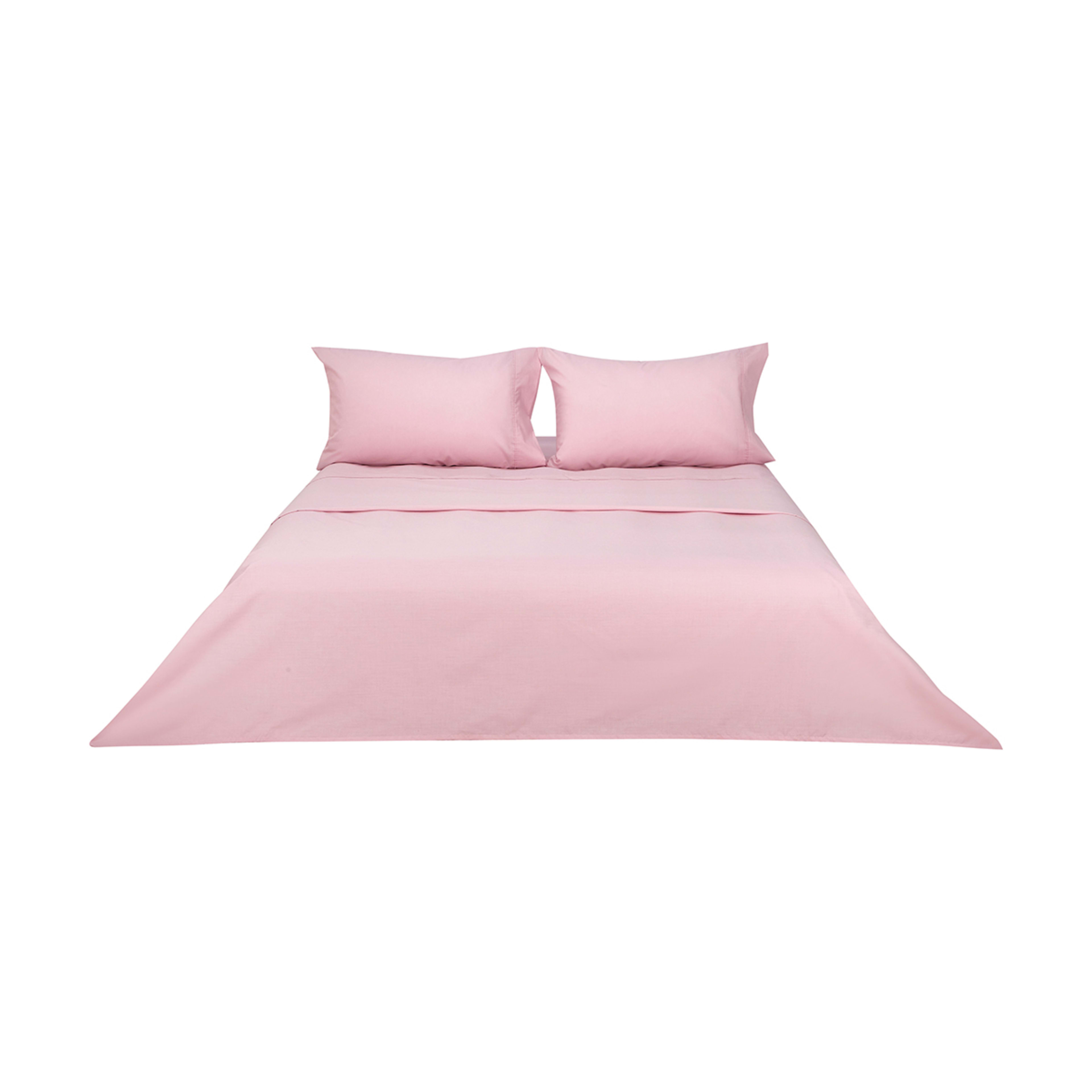 180 Thread Count Sheet Set - Double Bed, Pink - Kmart