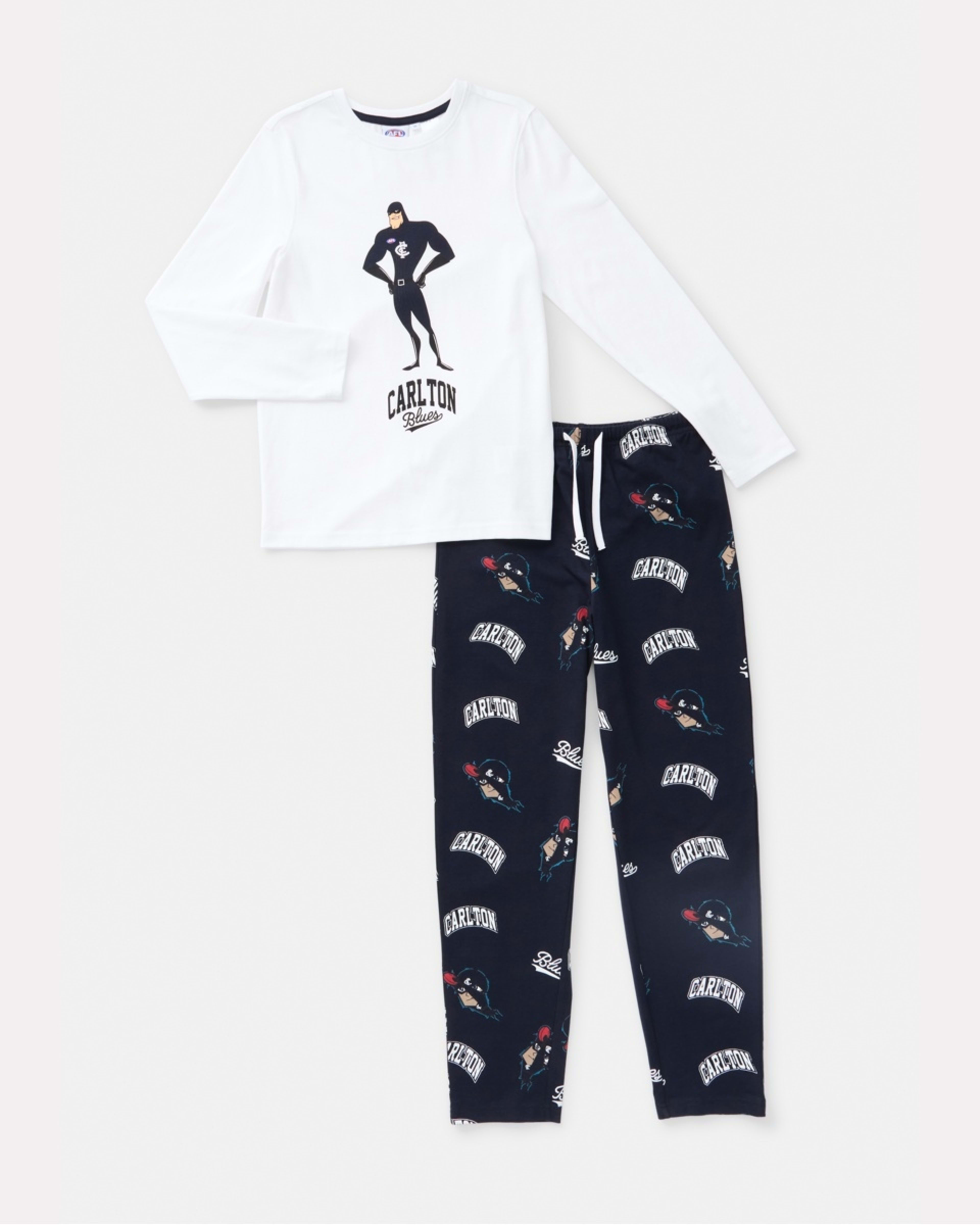 6 Official AFL Kids Pyjama Set Carlton, 6 of 9