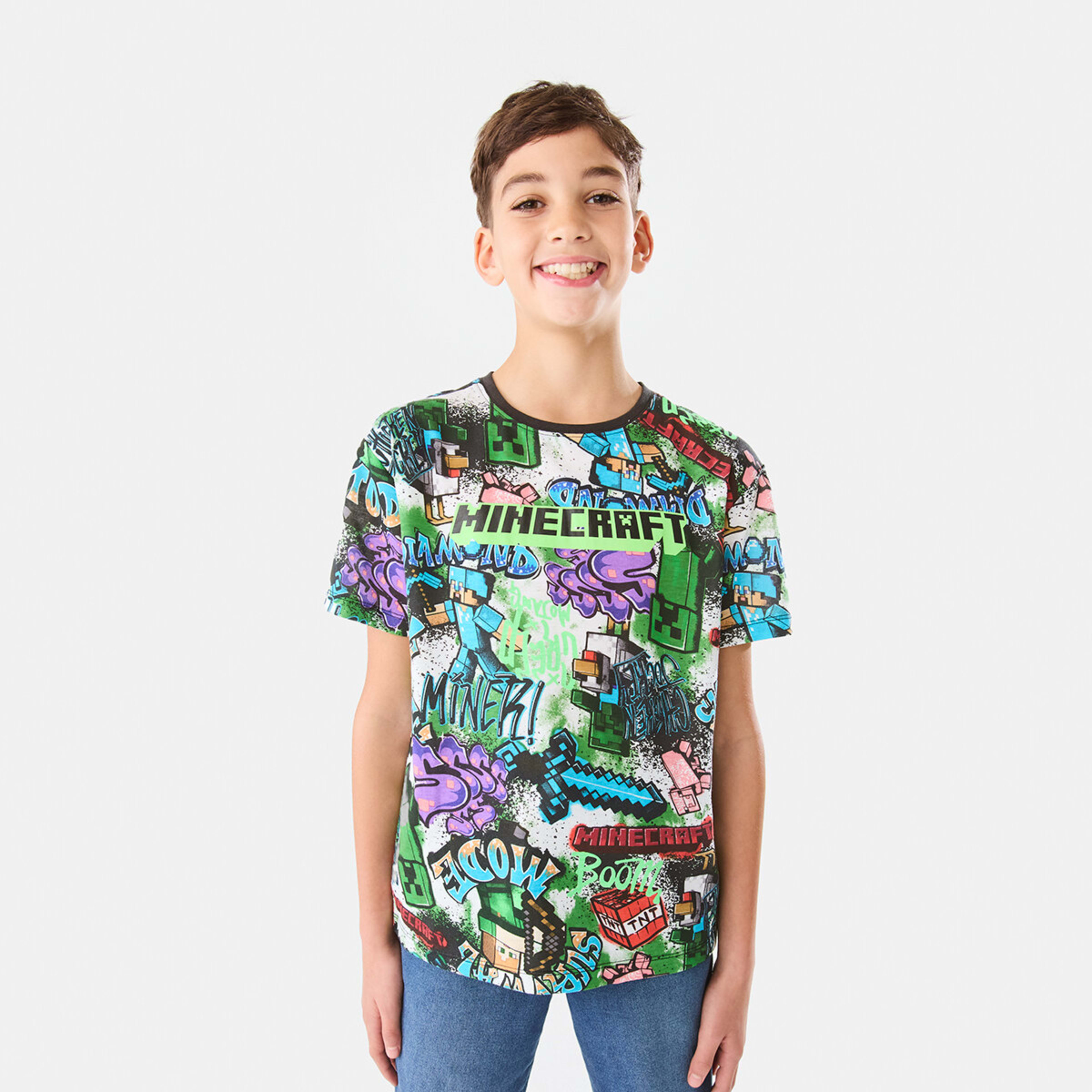 1 Short Sleeve Minecraft License T-shirt Minecraft, 1 of 8