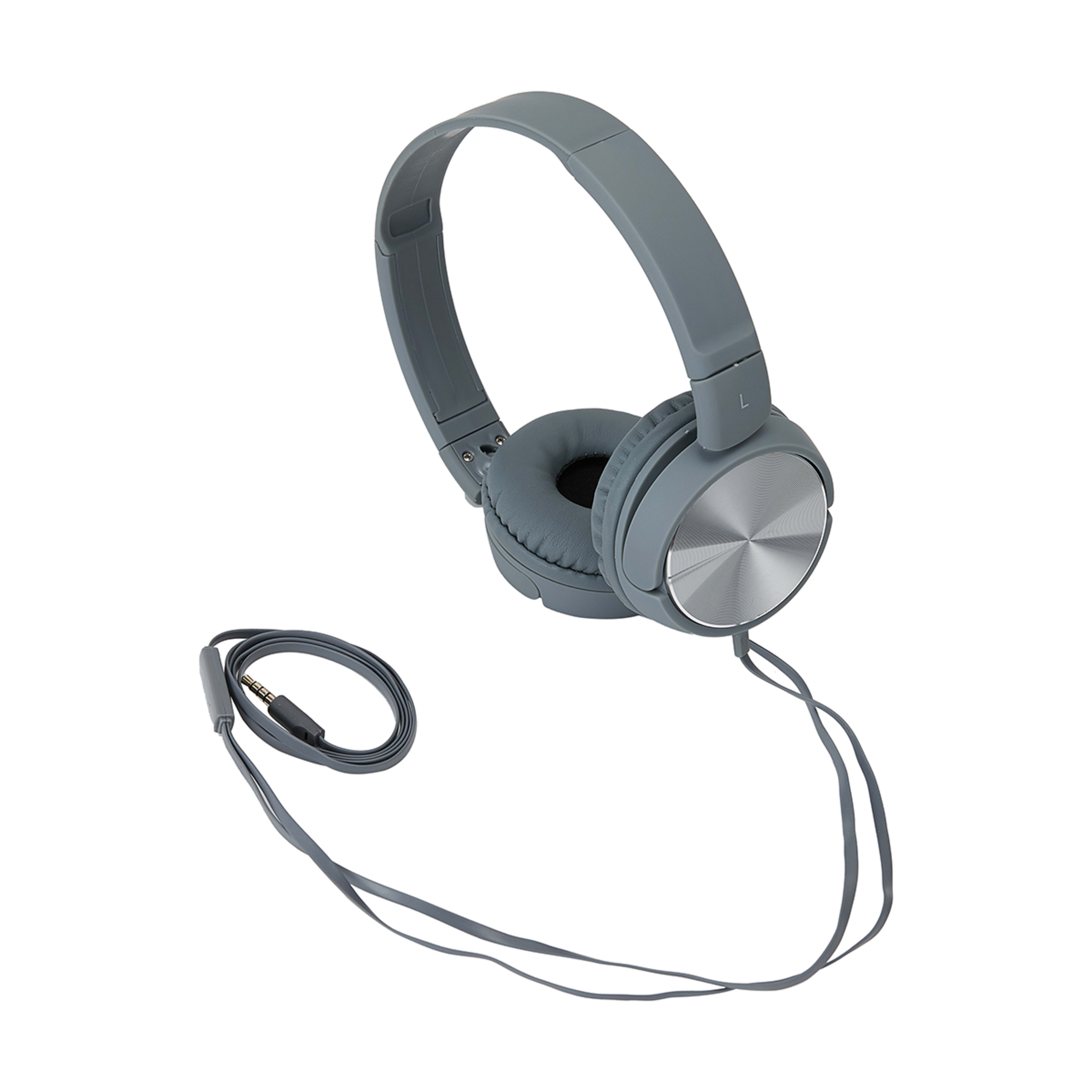 OnEar Wired Headphones Silver Look Kmart