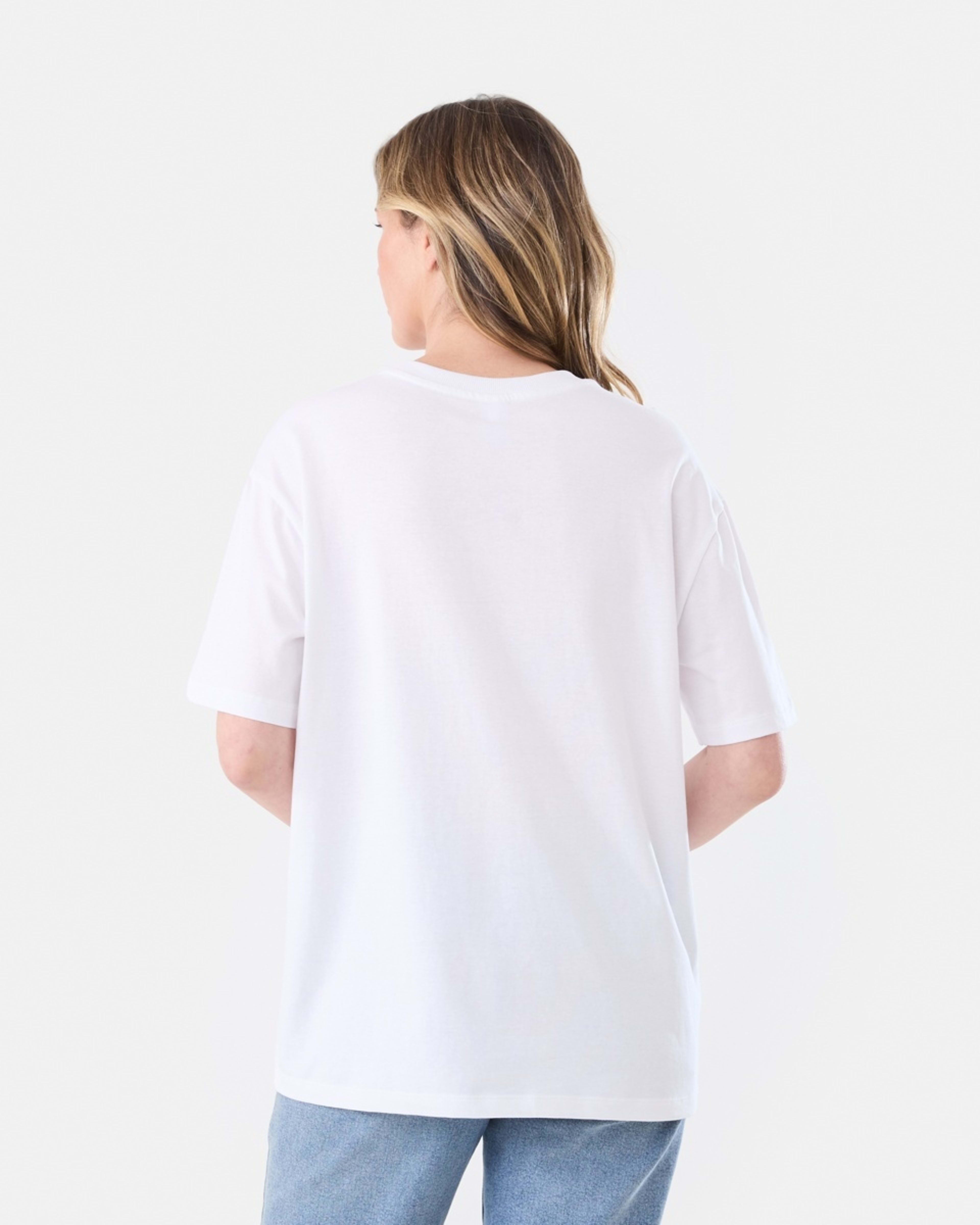 3 Short Sleeve Oversized Boyfriend T-shirt HAWAII WHITE, 3 of 5
