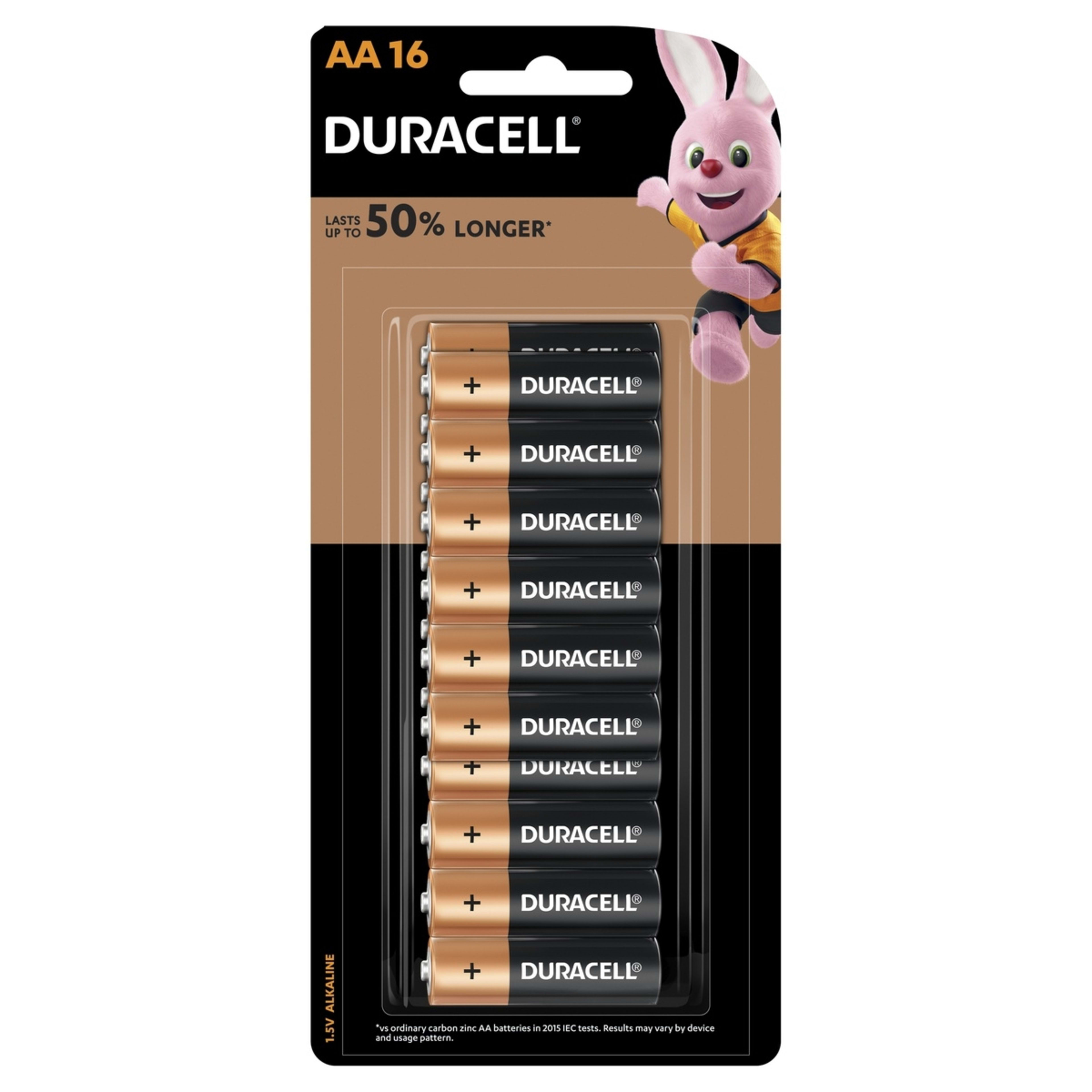 1 16 Pack Duracell Coppertop AA 1.5V Alkaline Batteries