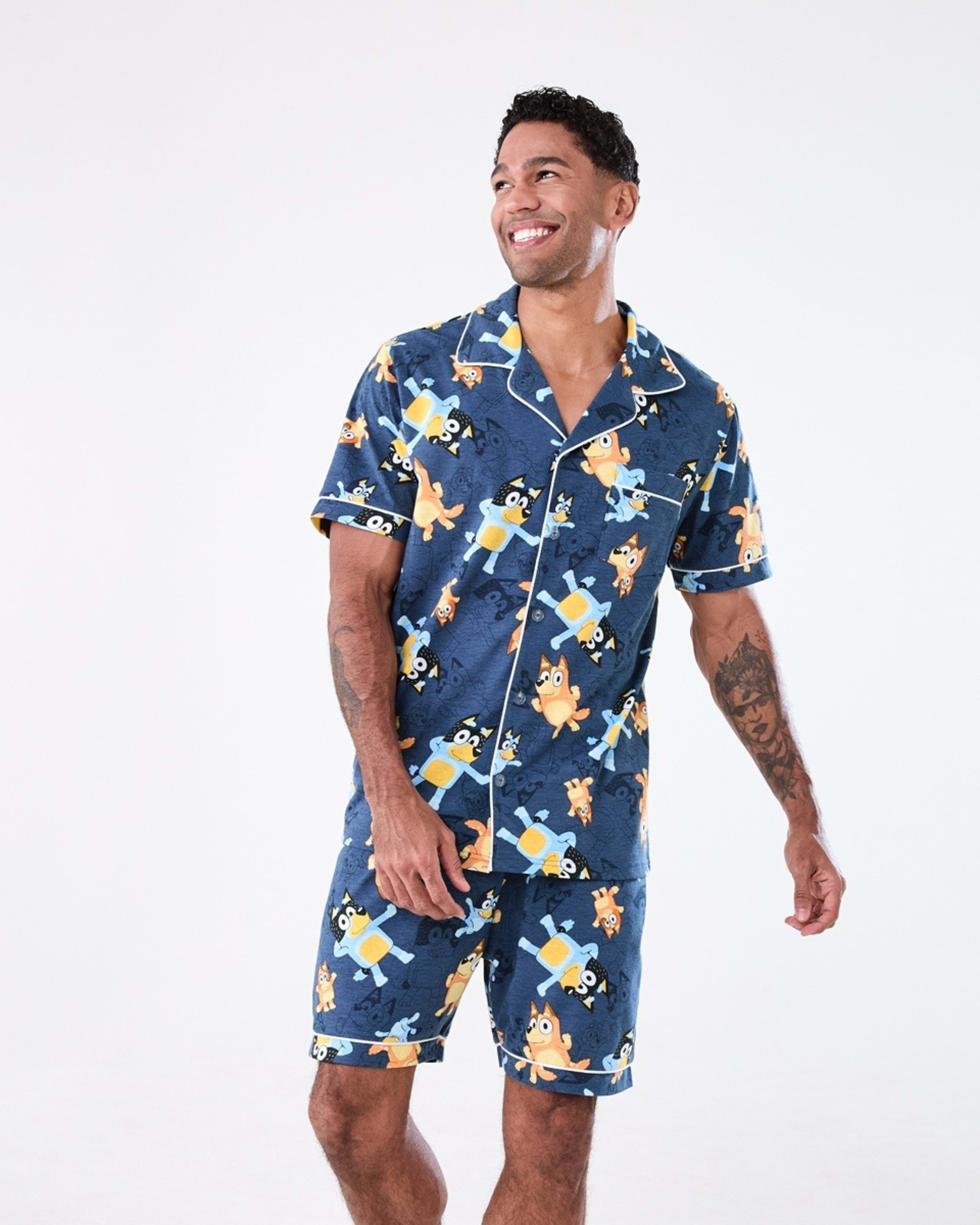 1 Bluey License Short Sleeve Button Through Matching Family Pyjama Set BLUEY, 1 of 9