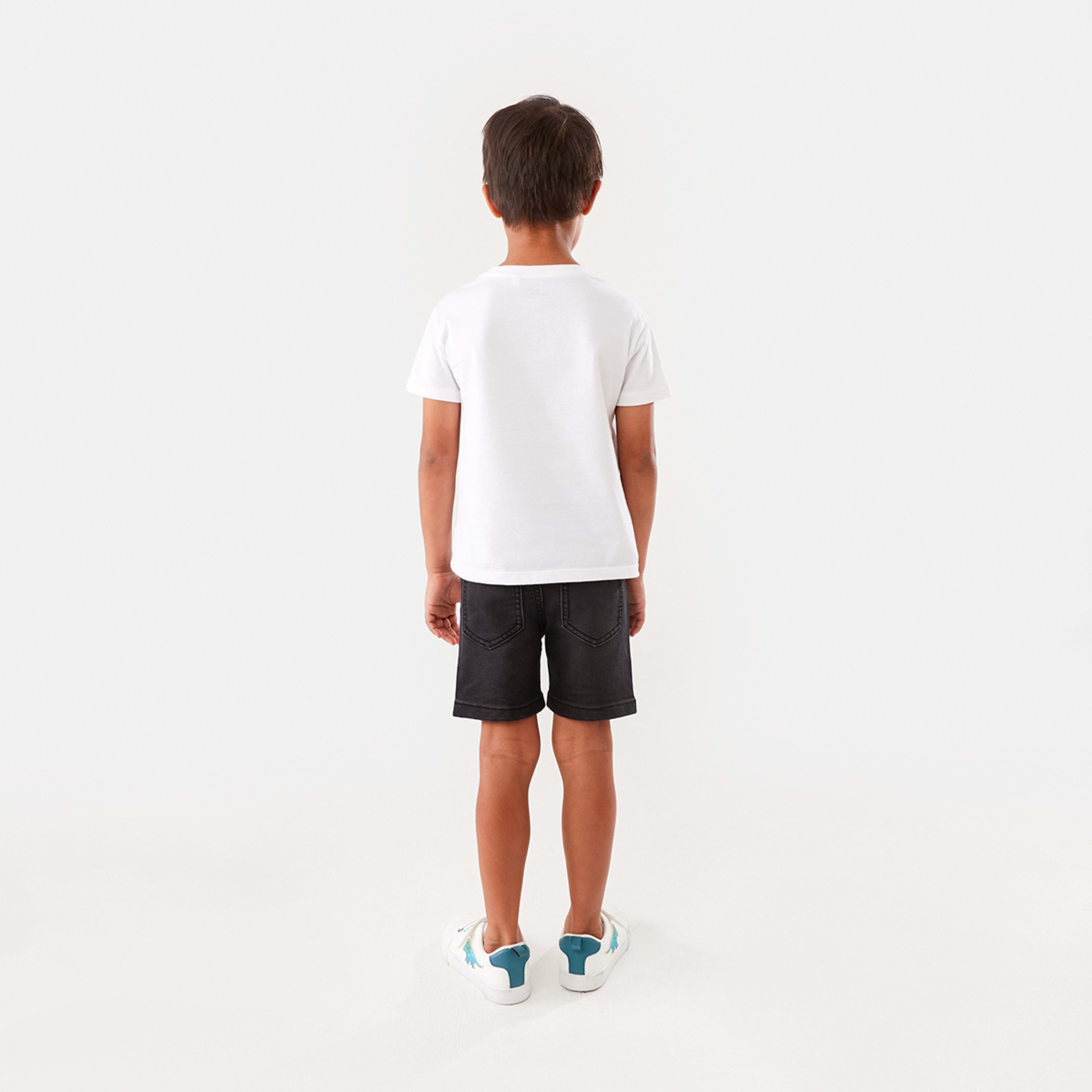 5 Knit Denim Shorts Black Wash, 5 of 7