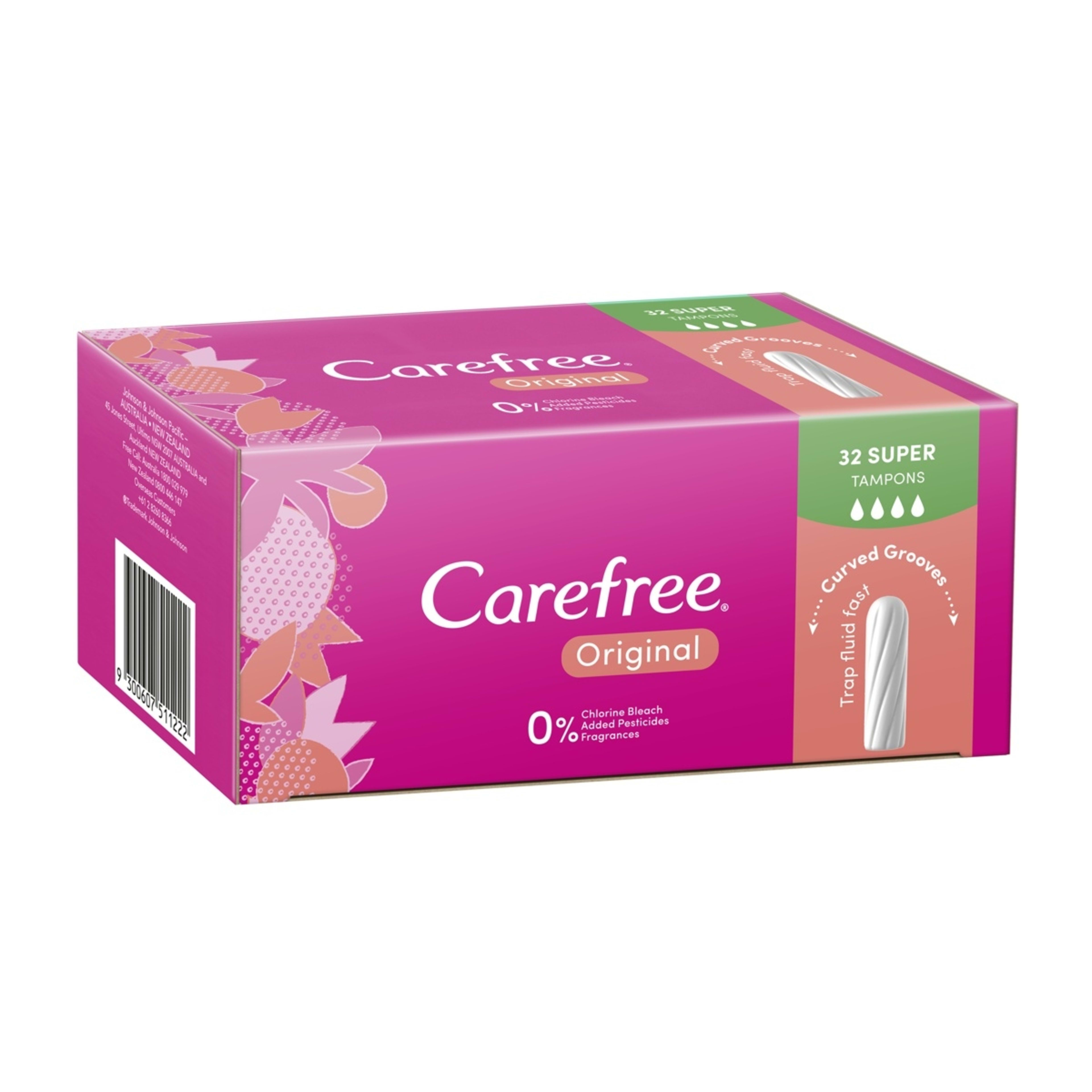 1 32 Pack Carefree Original Super Tampons