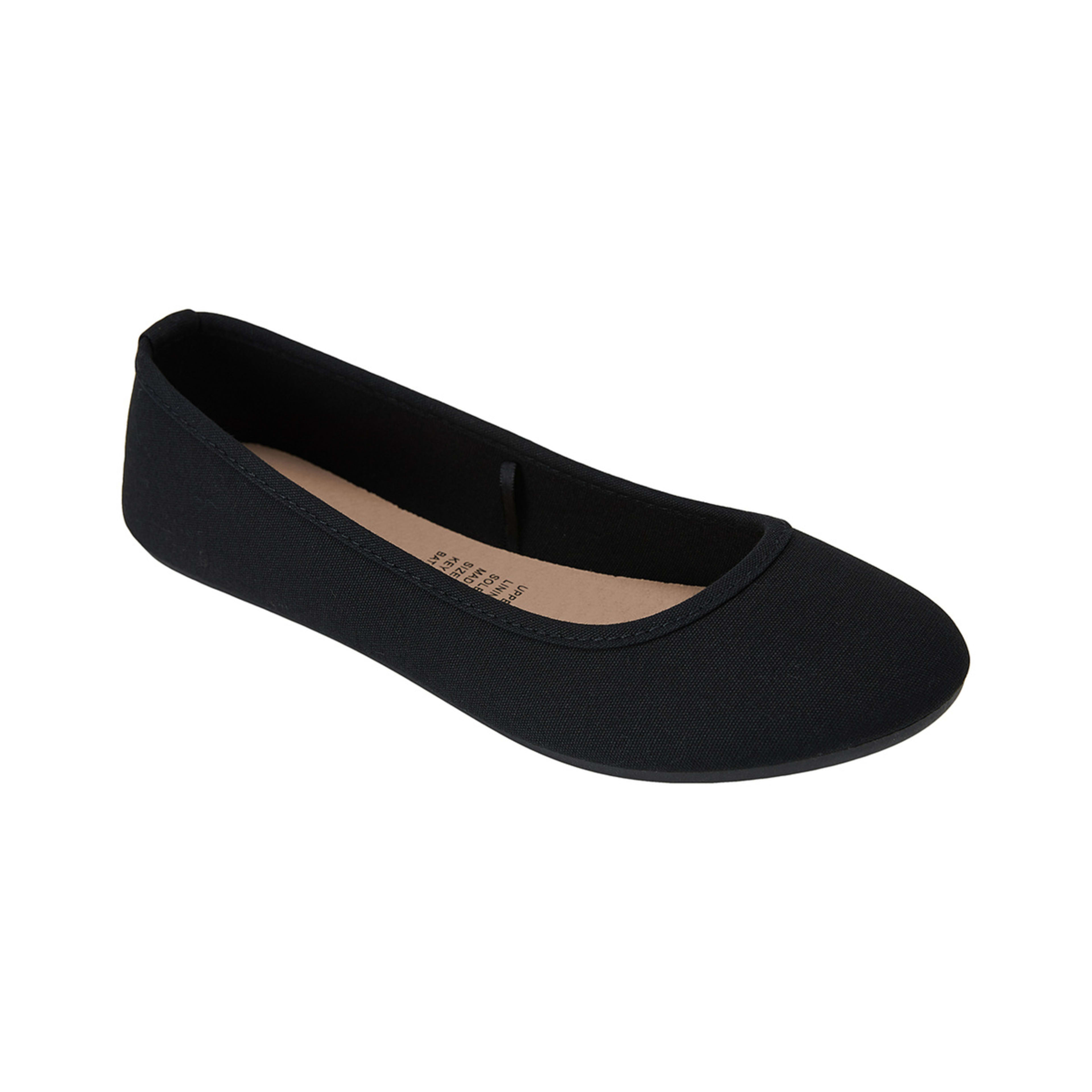 1 Round Toe Ballet Flats Black, 1 of 5