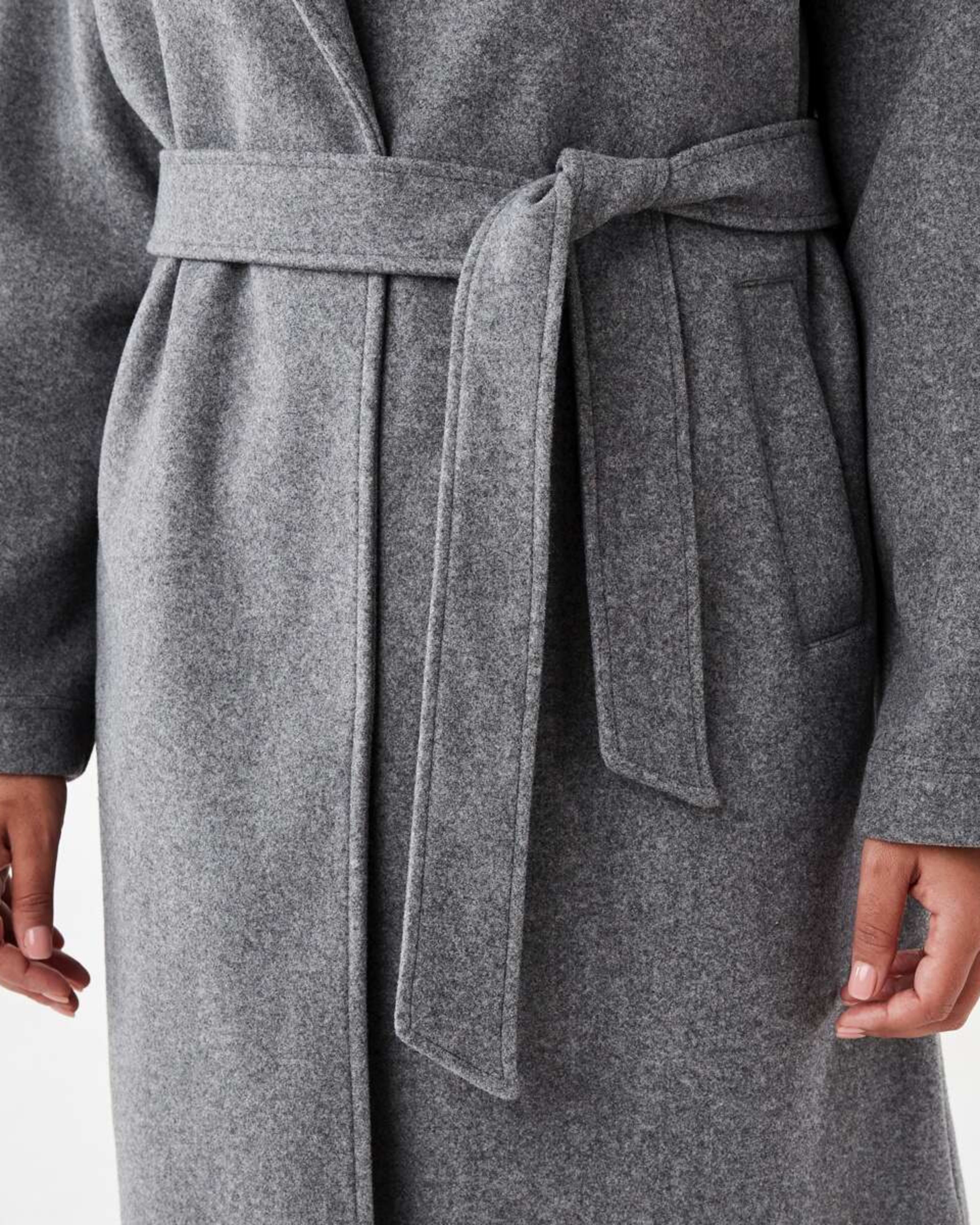 7 Oversized Coat with Belt Char Marle, 7 of 9