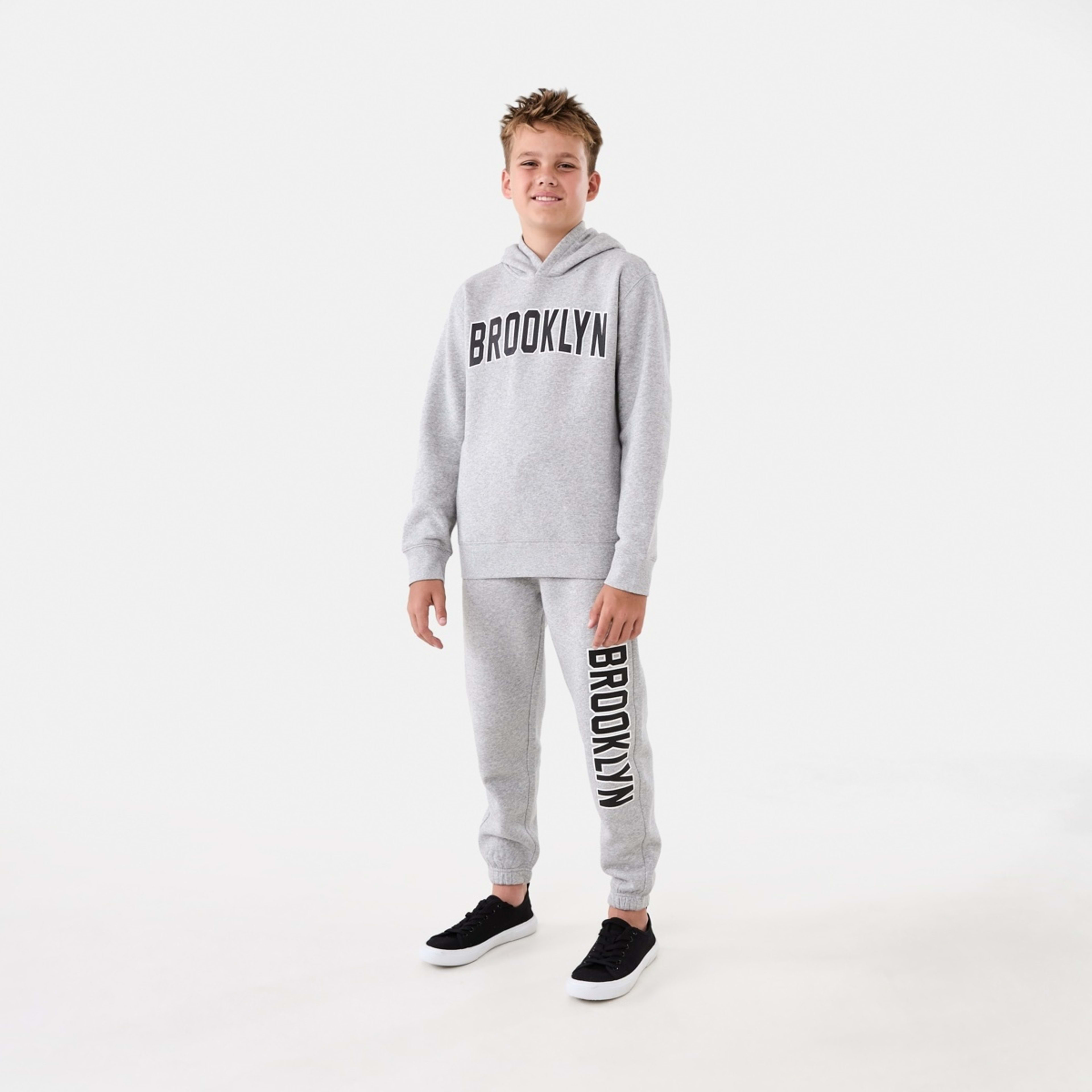 5 Print Hoodie Brooklyn Varsity Grey Marle, 5 of 8