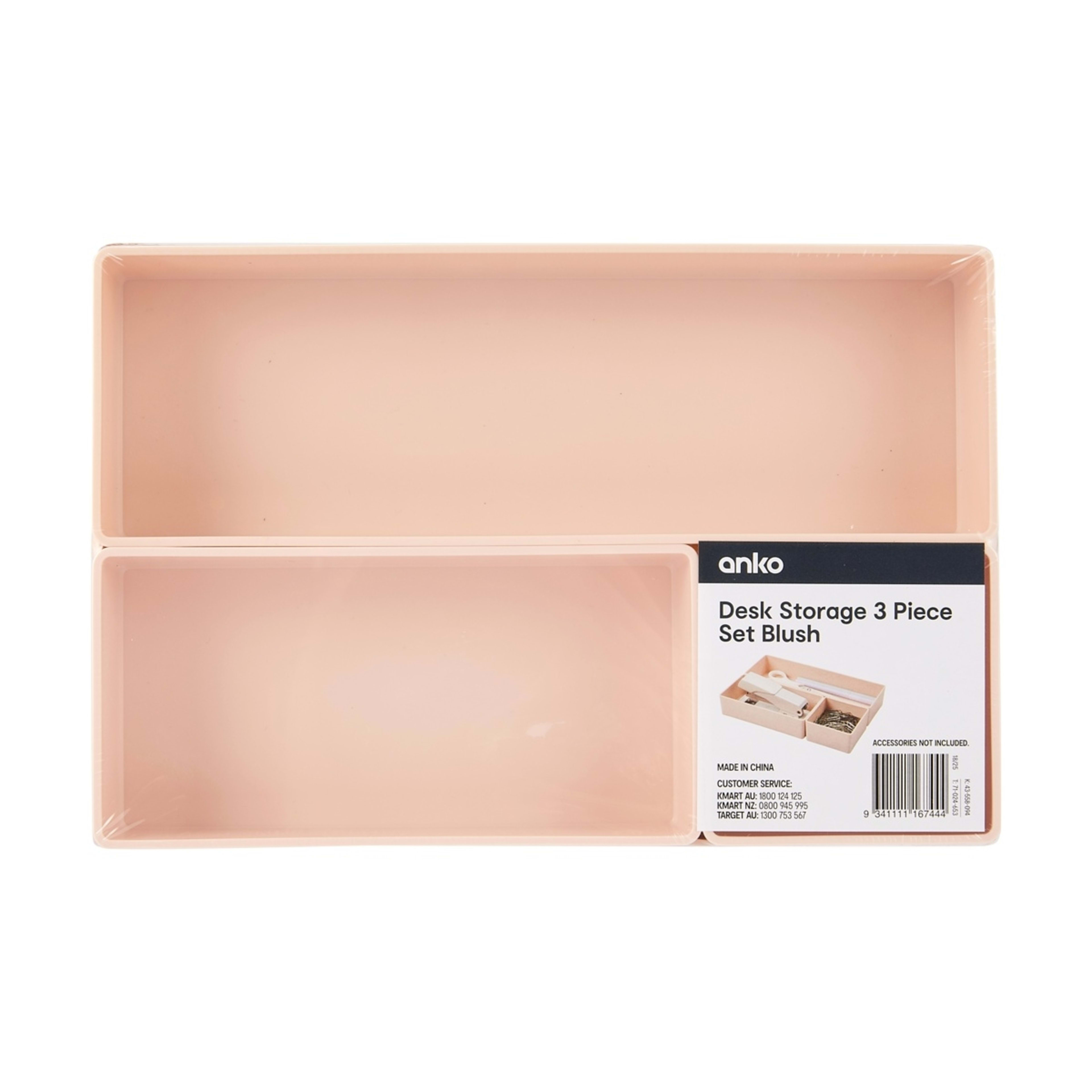 7 3 Piece Desk Storage Set - Blush, 7 of 7