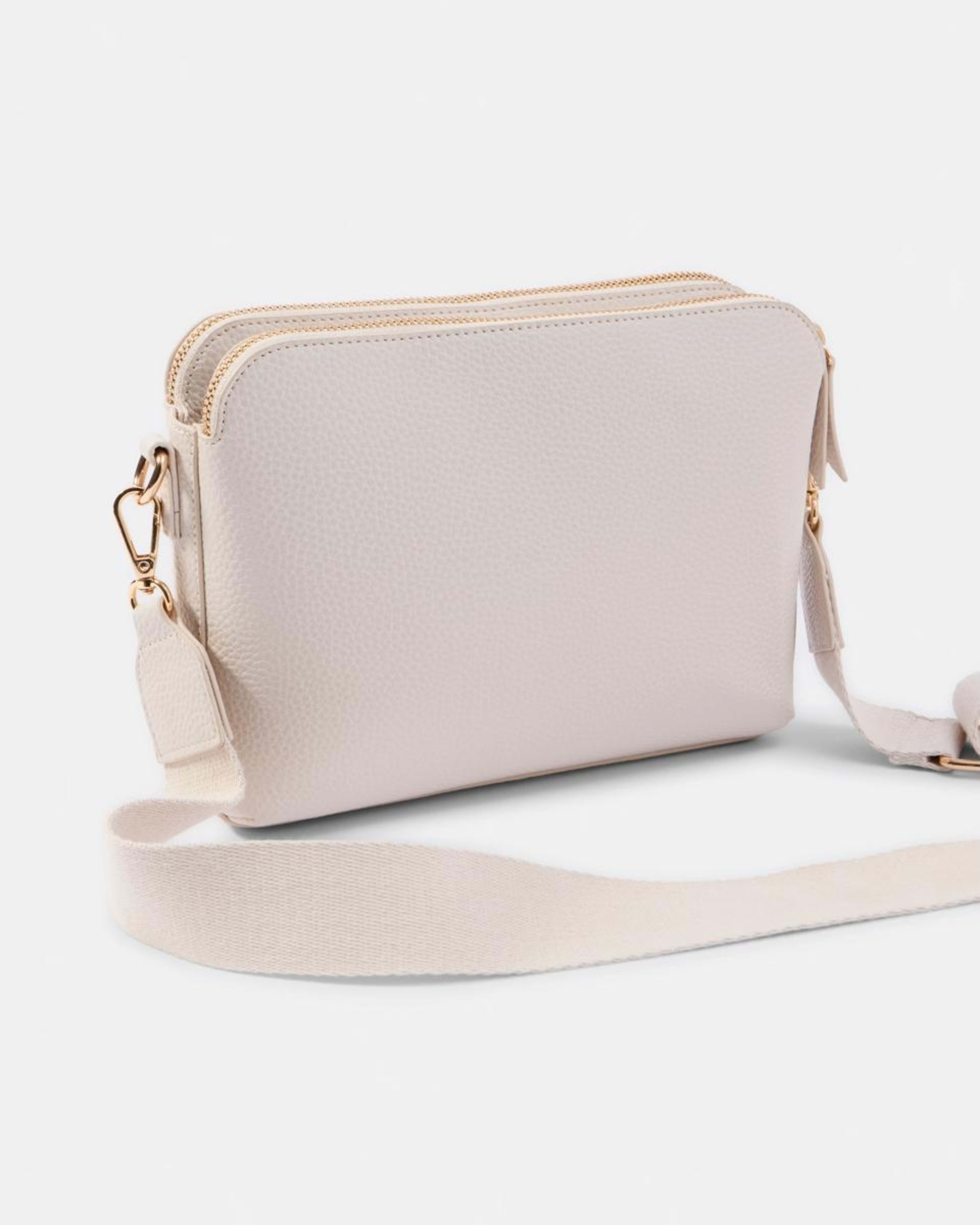 3 Double Pocket Crossbody Bag White, 3 of 5