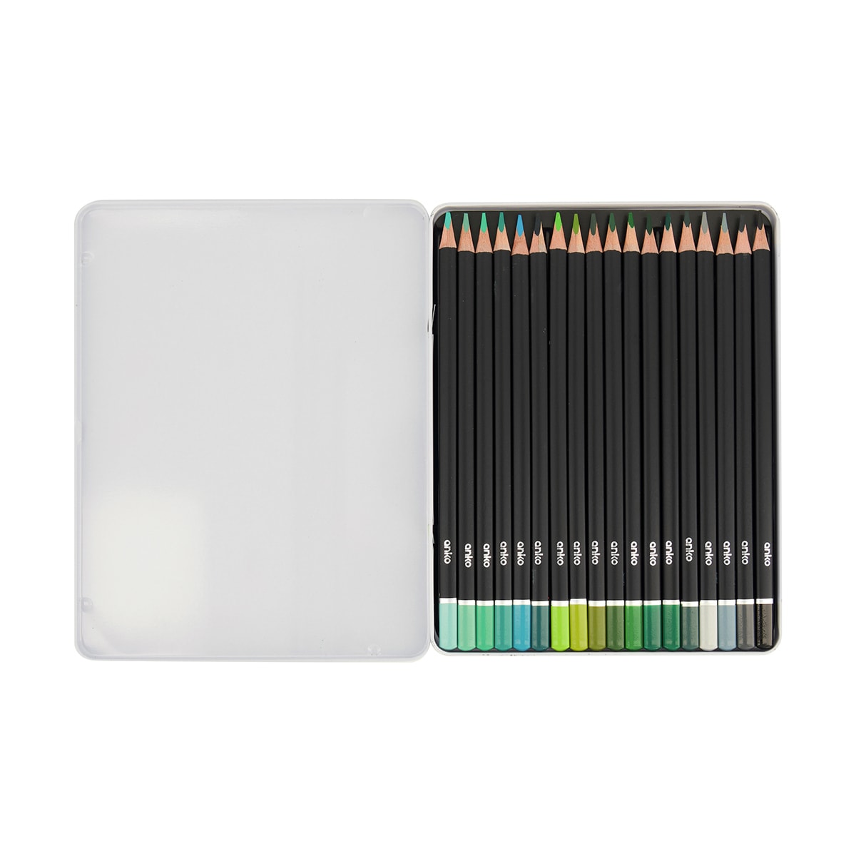 18 Pack Coloured Pencils Green Kmart