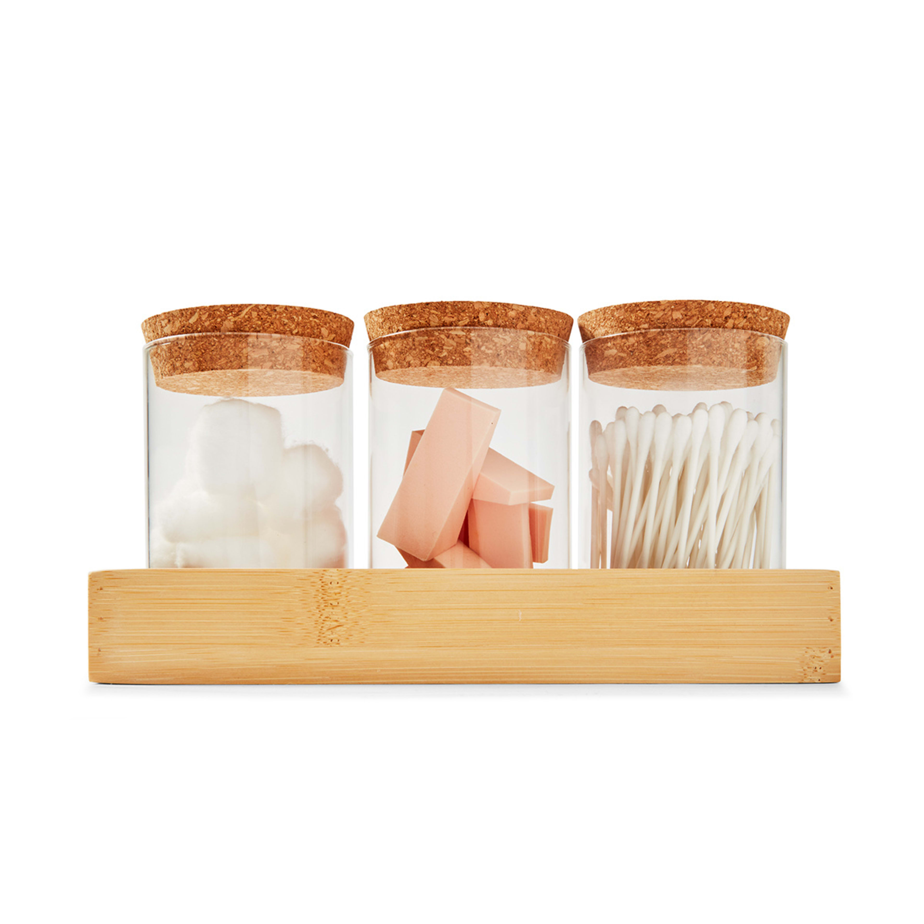 Set of 3 Canisters and Bamboo Tray Kmart