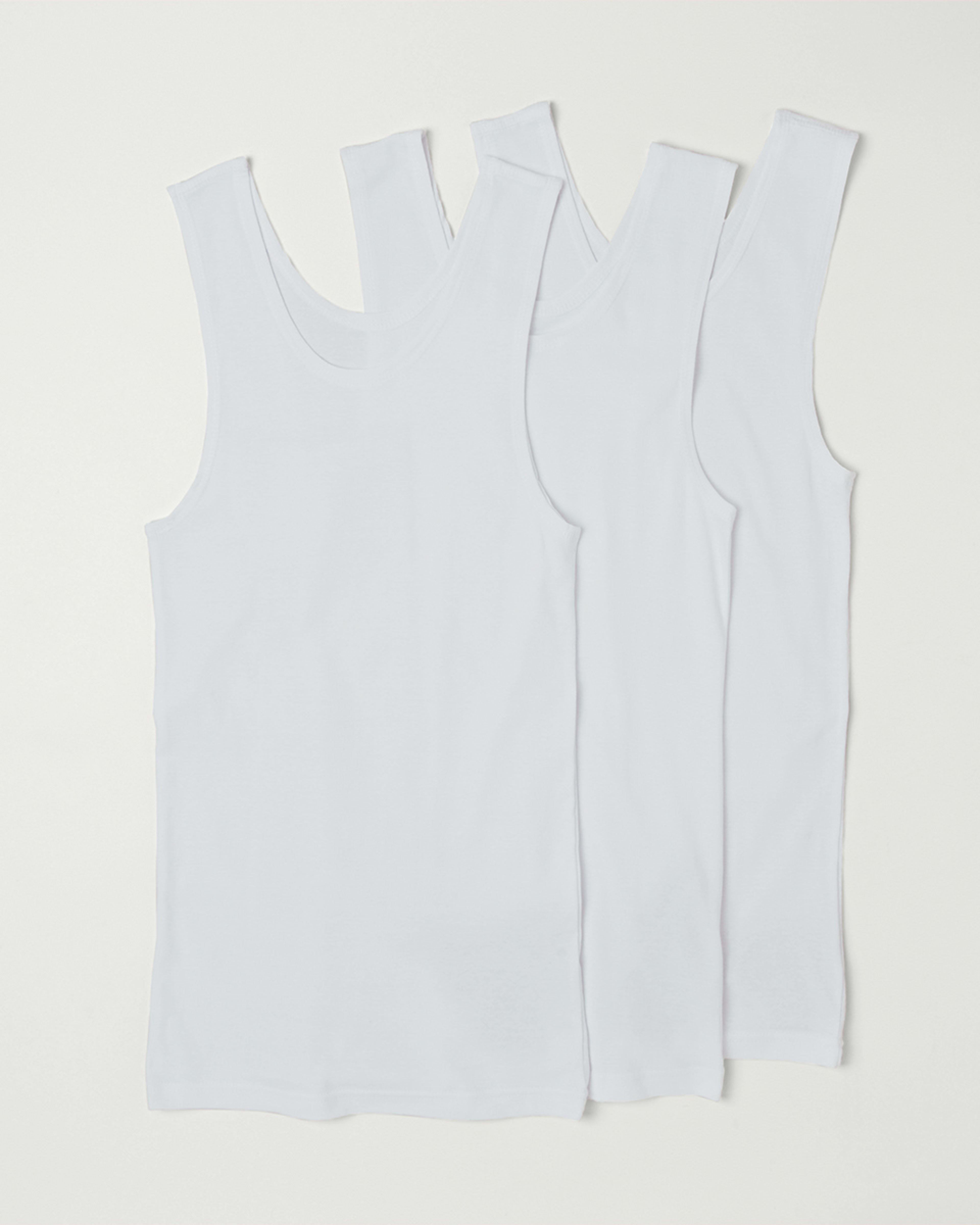 5 3 Pack Singlets White, 5 of 7