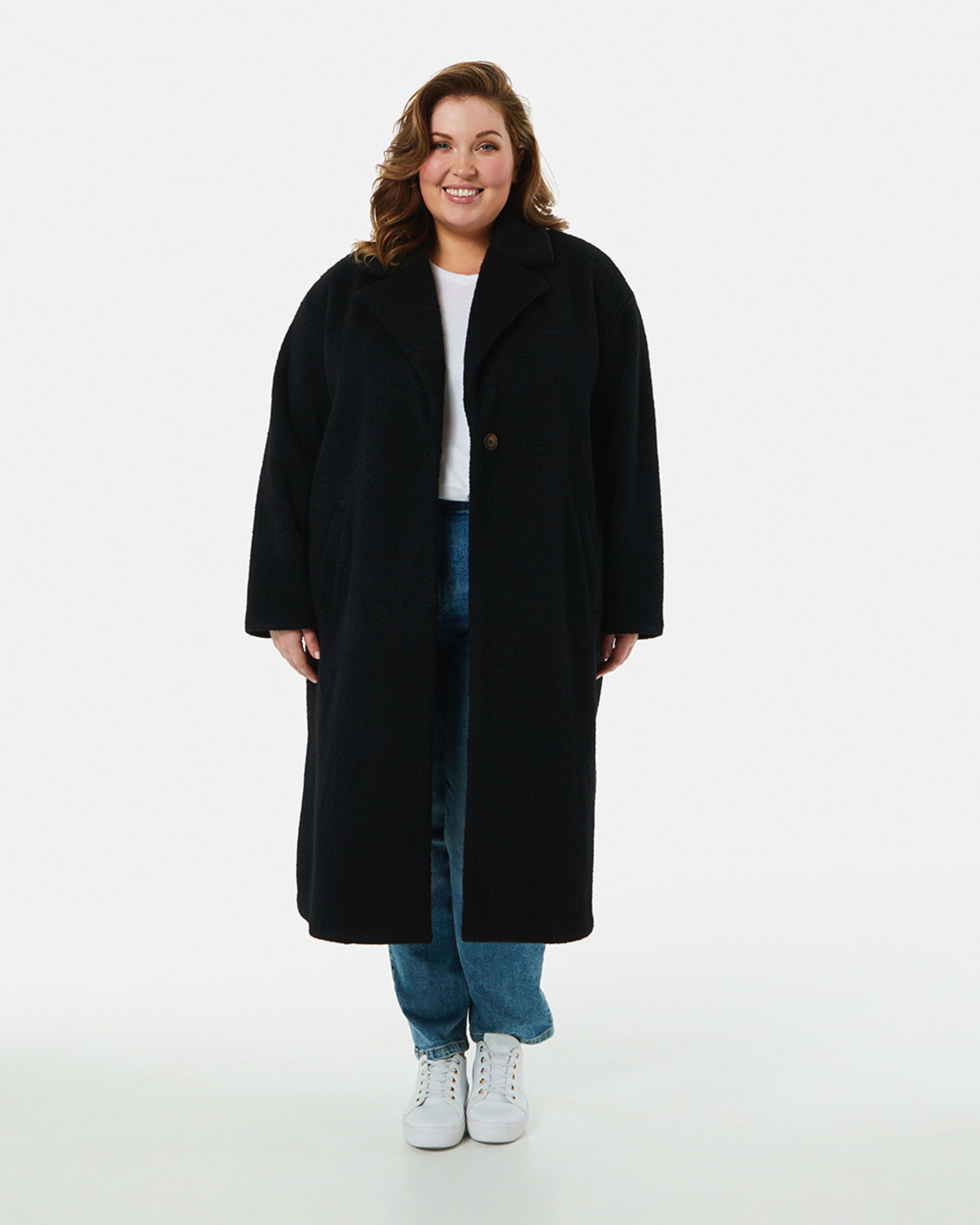 Curve Textured Coat Kmart