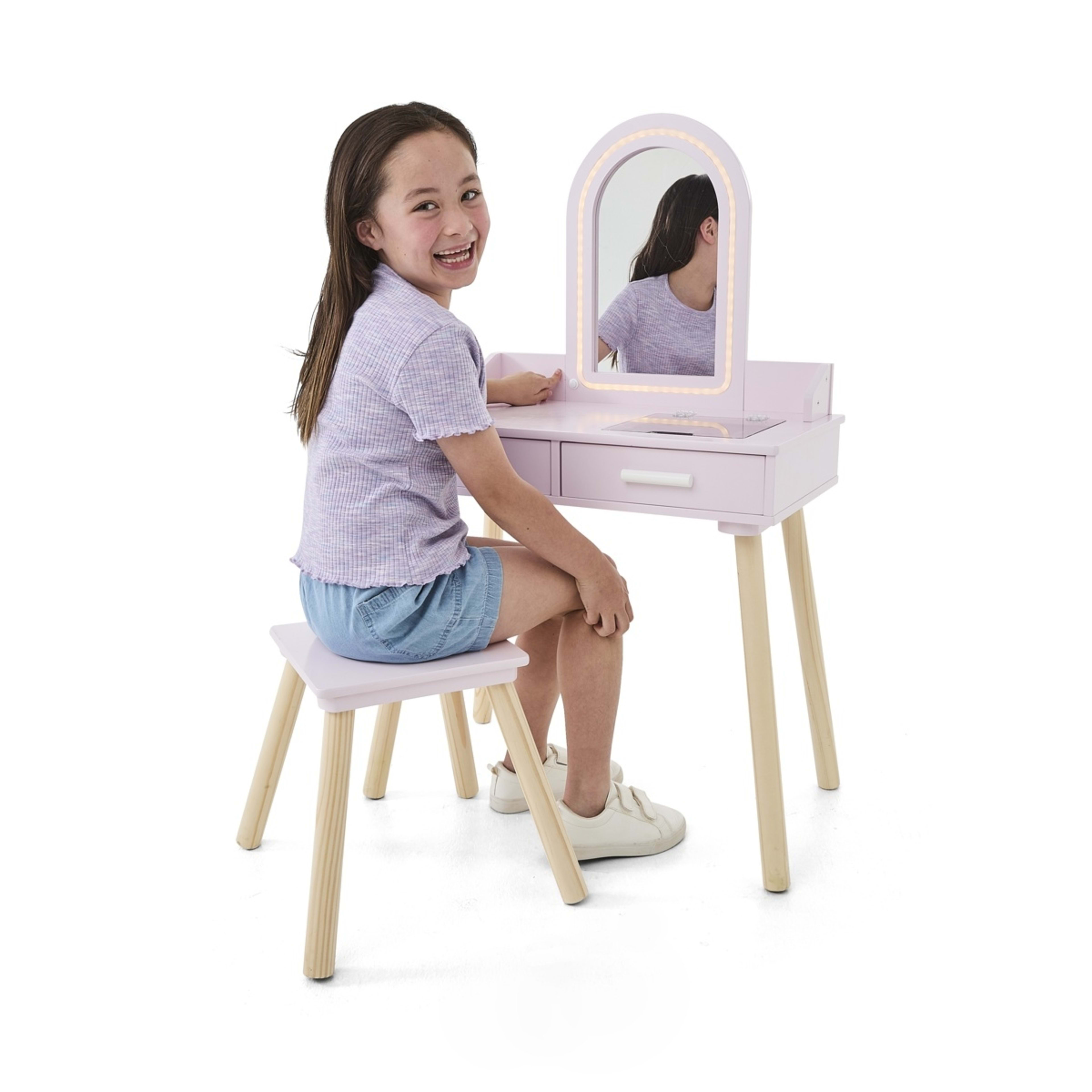 3 Wooden Deluxe Light Up Vanity, 3 of 10