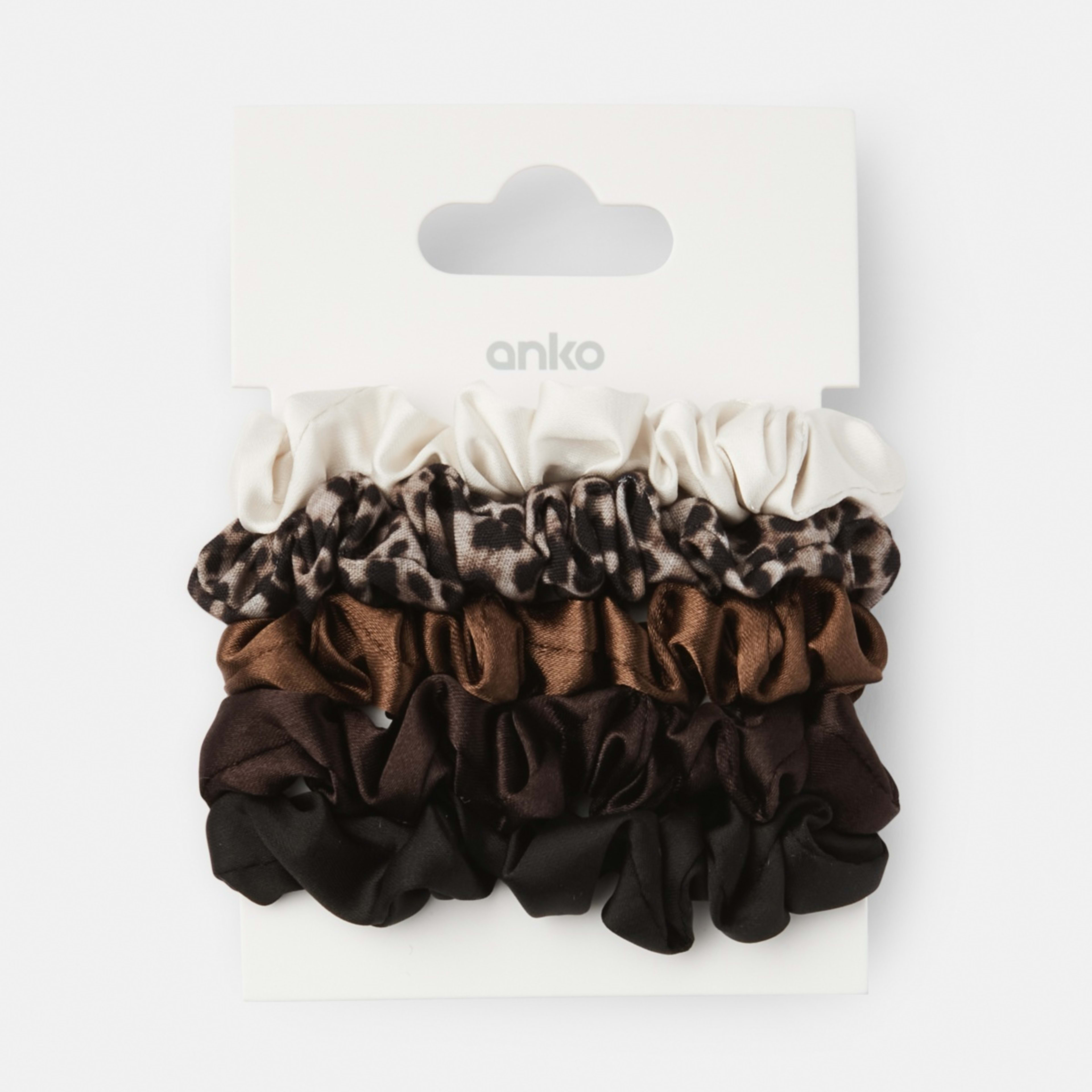 5 5 Pack Satin Mini Scrunchies, 5 of 5